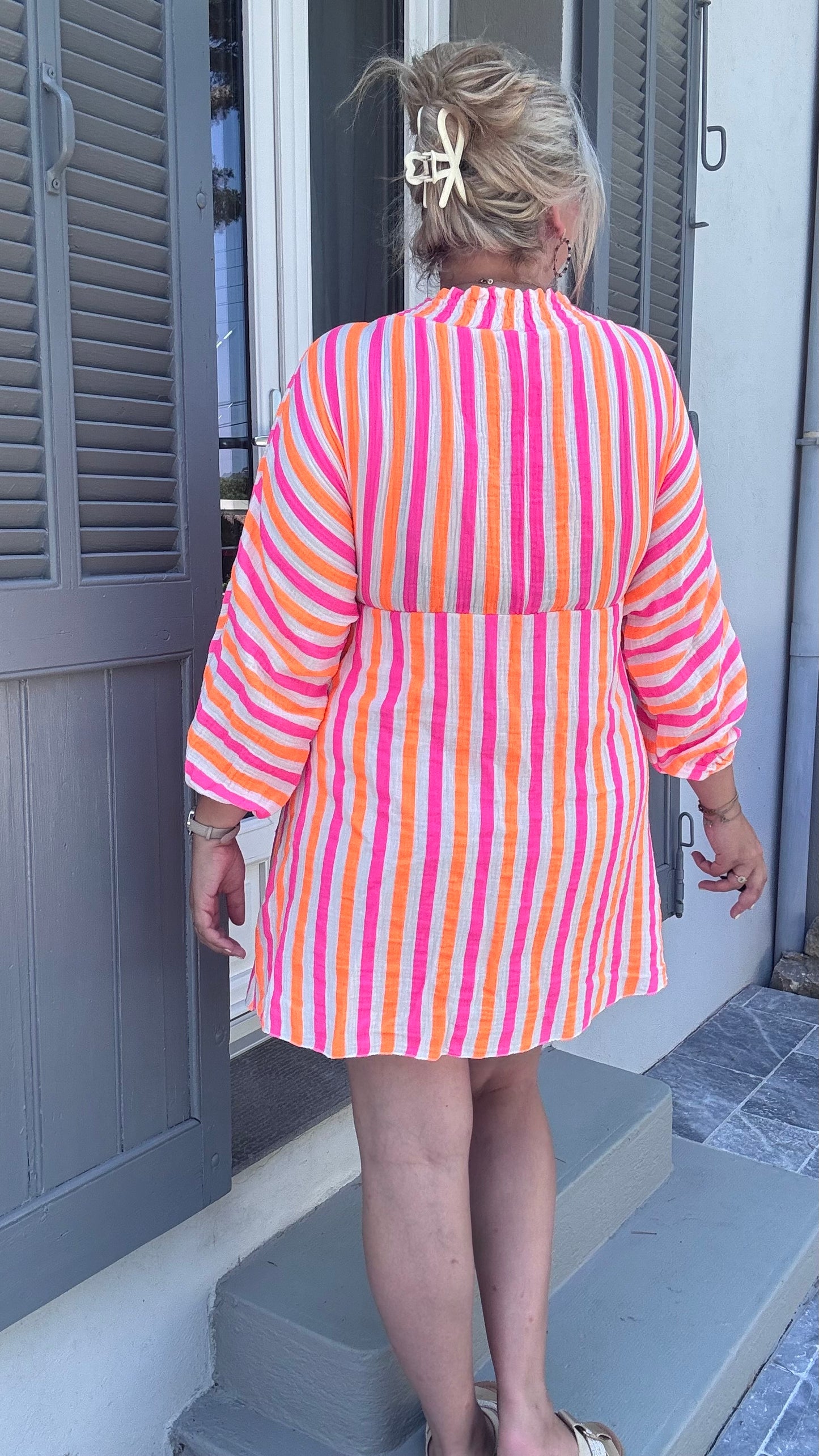 Fiesta dress gestreept