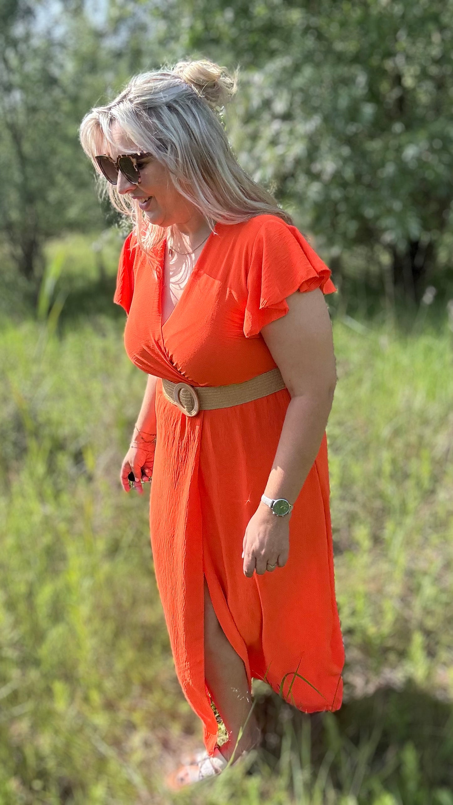 Luka dress oranje