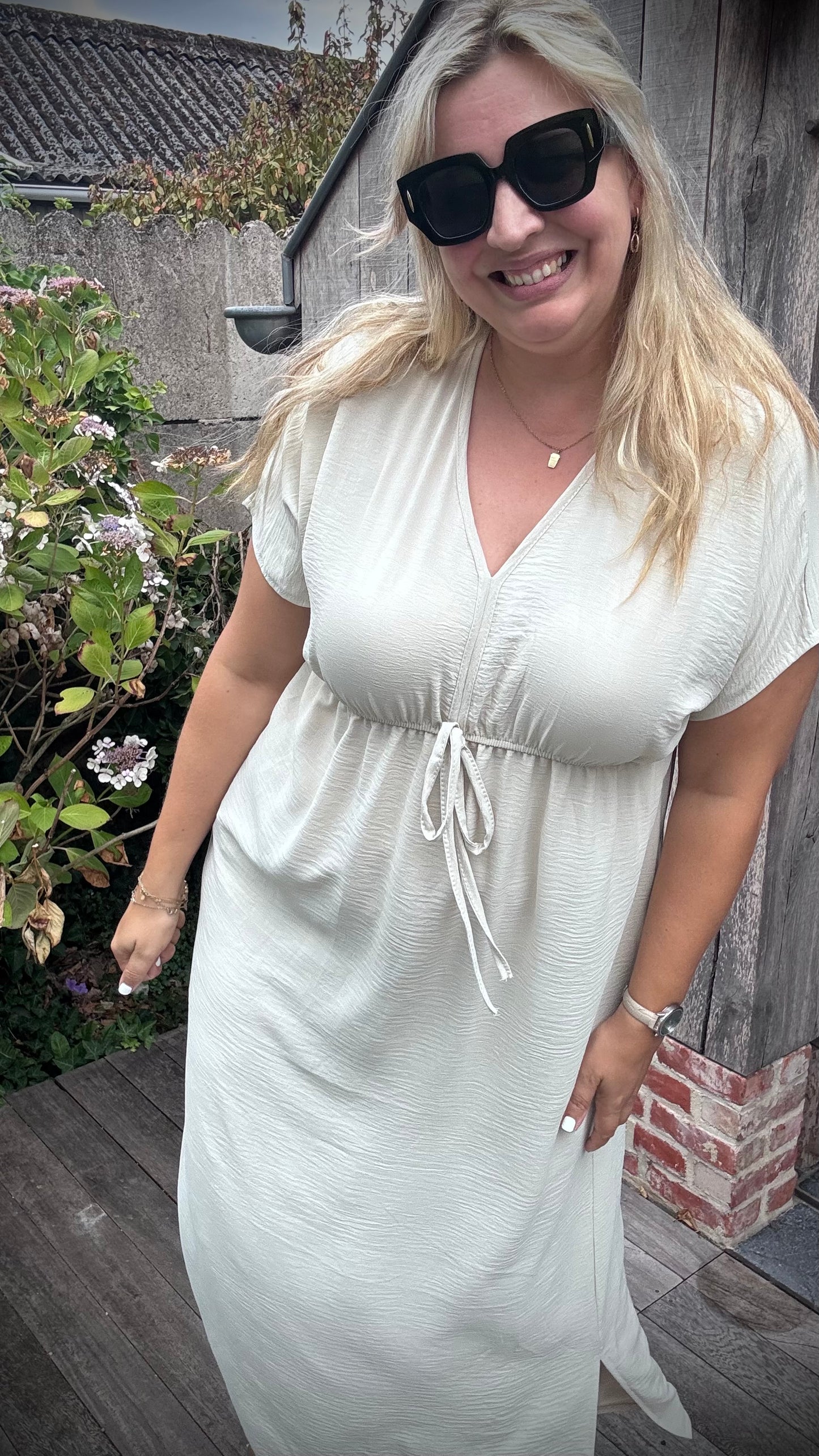 Laurie jurk beige