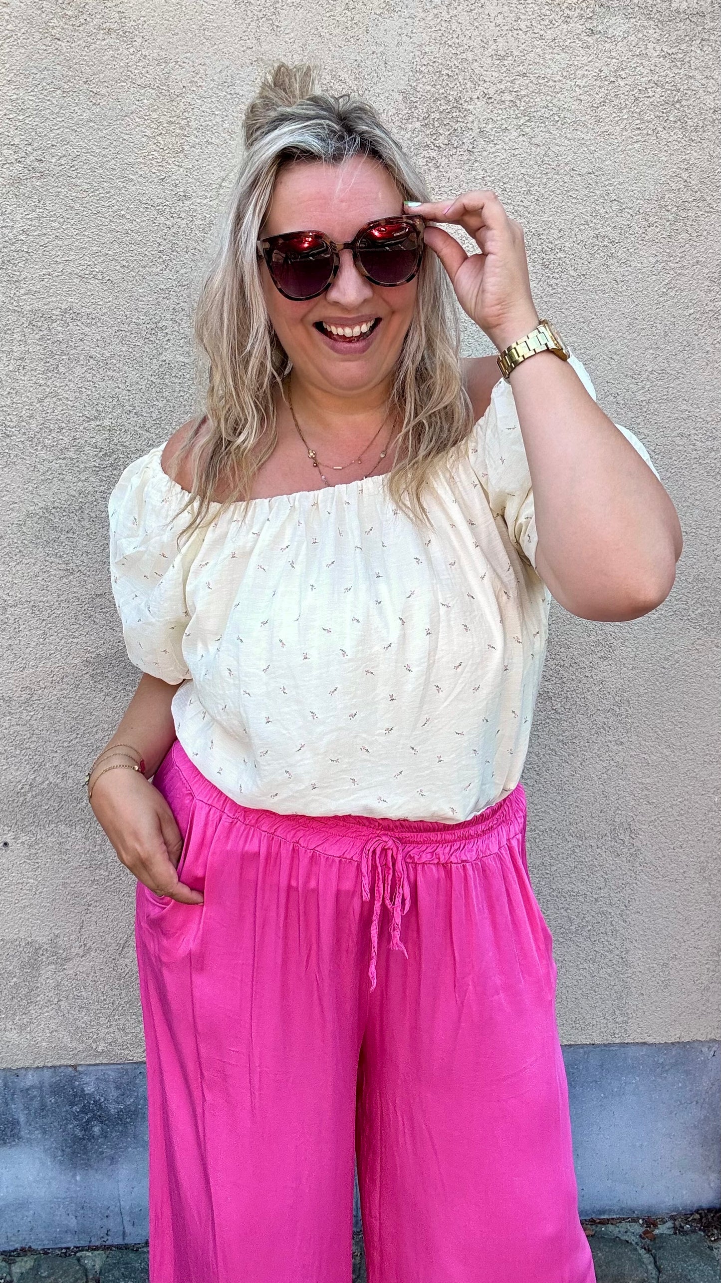 Zoë broek matté - Fuchsia