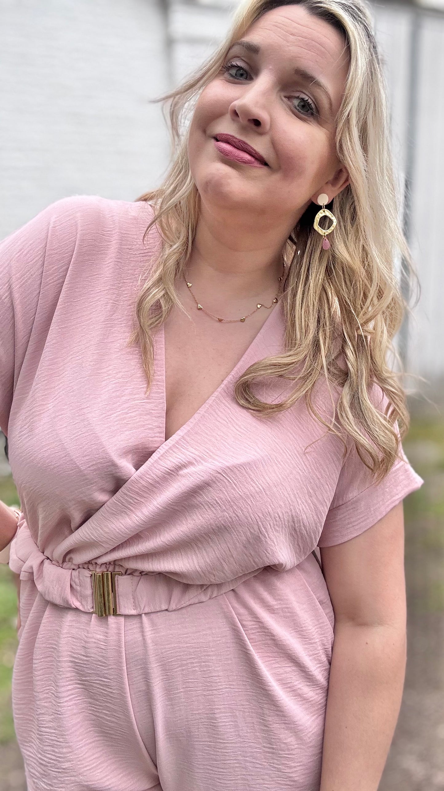 Eclat oorbellen roze