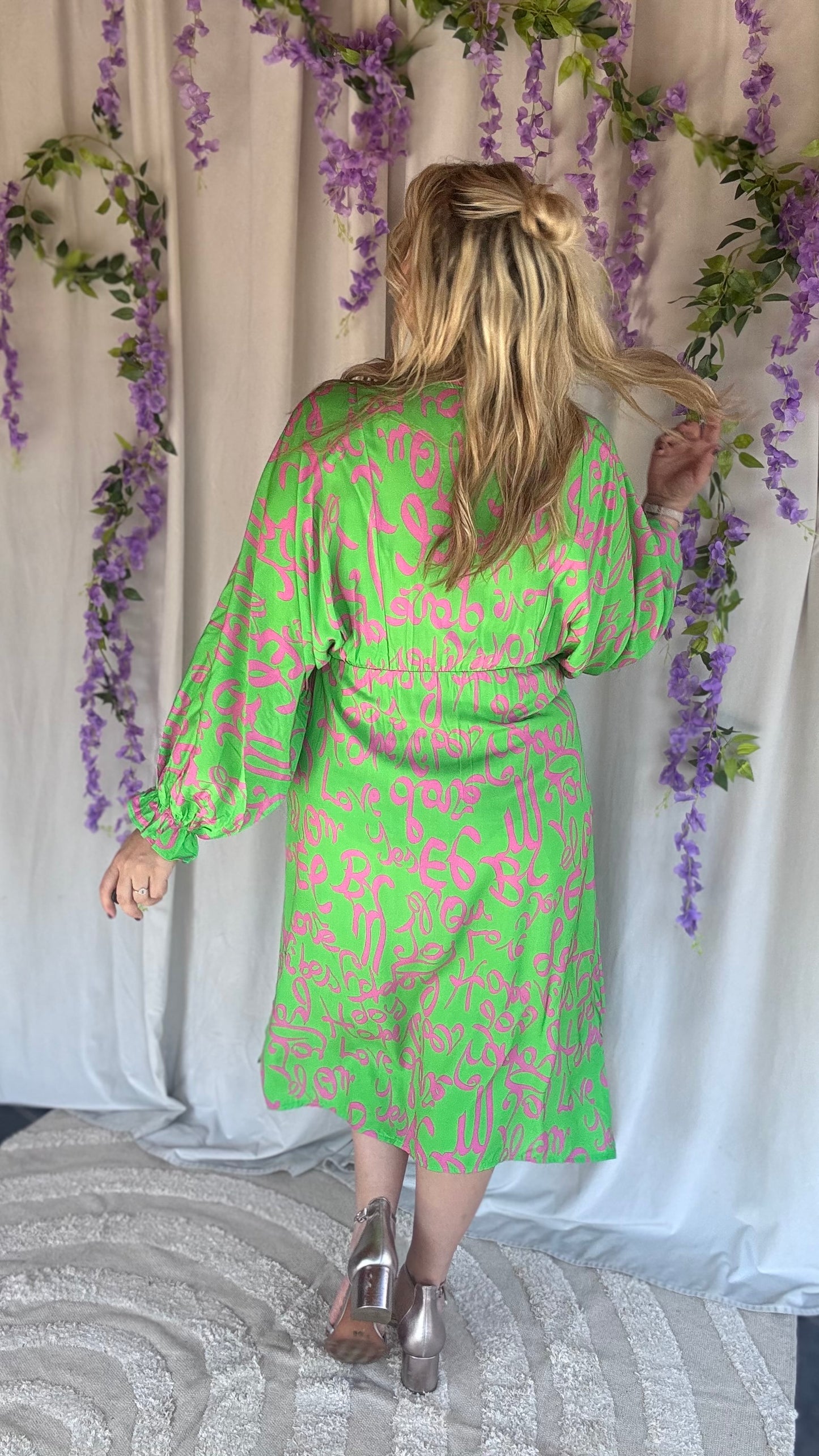Speak your mind dress groen