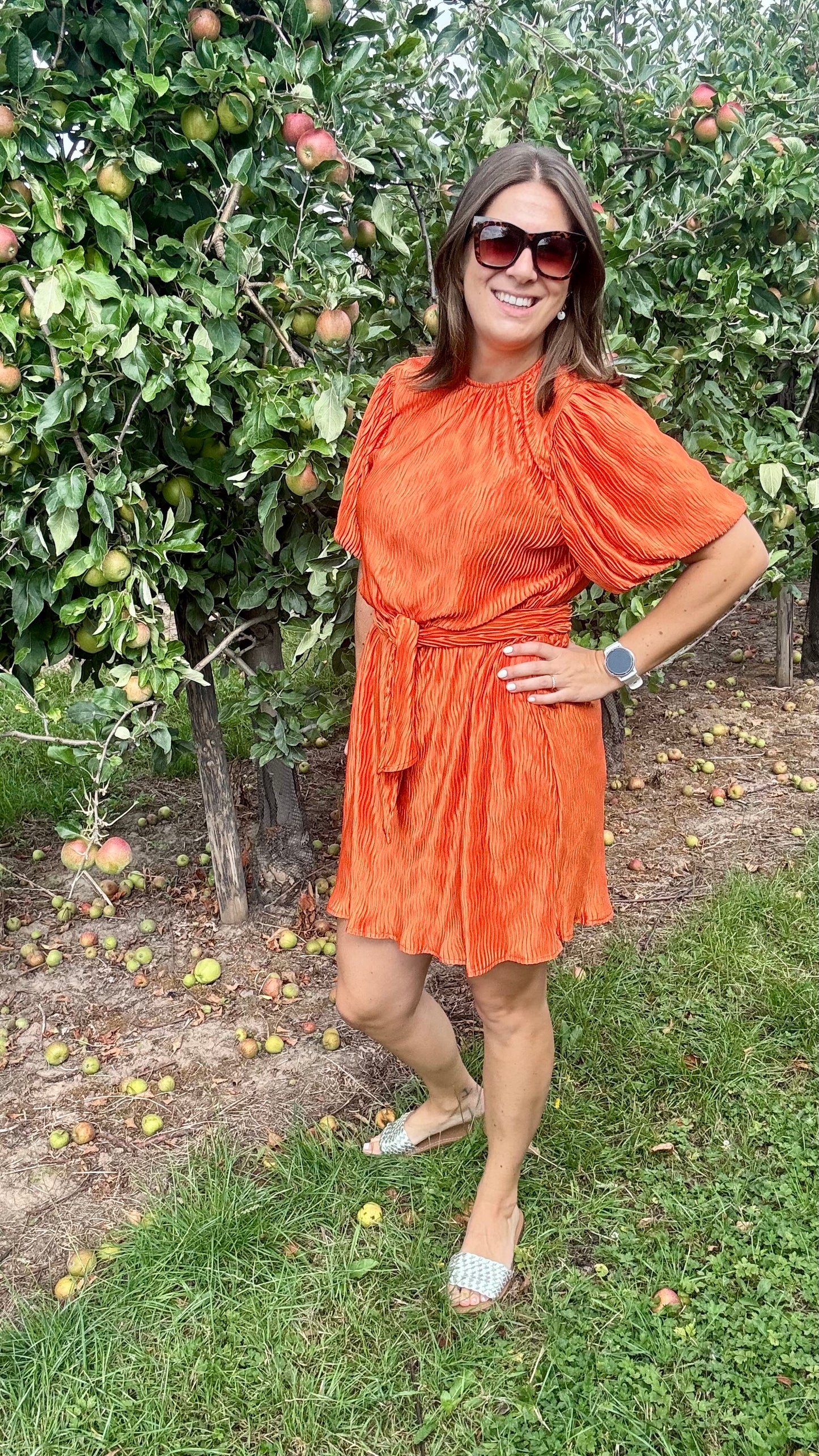 Bubble-orange dress
