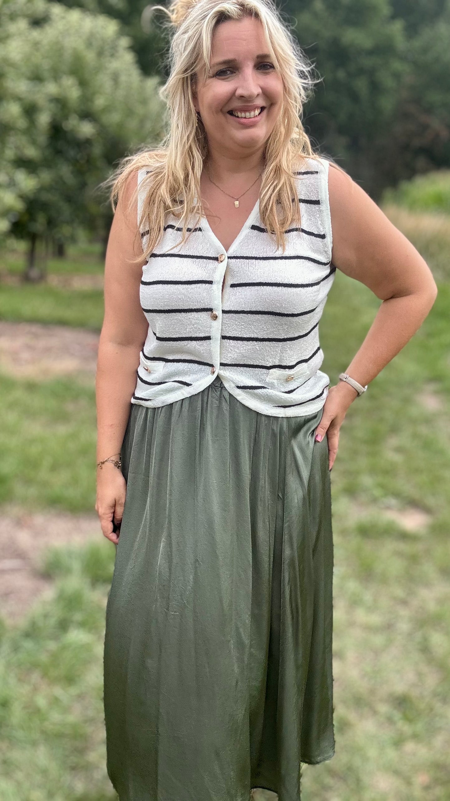 Midnight Striped gilet