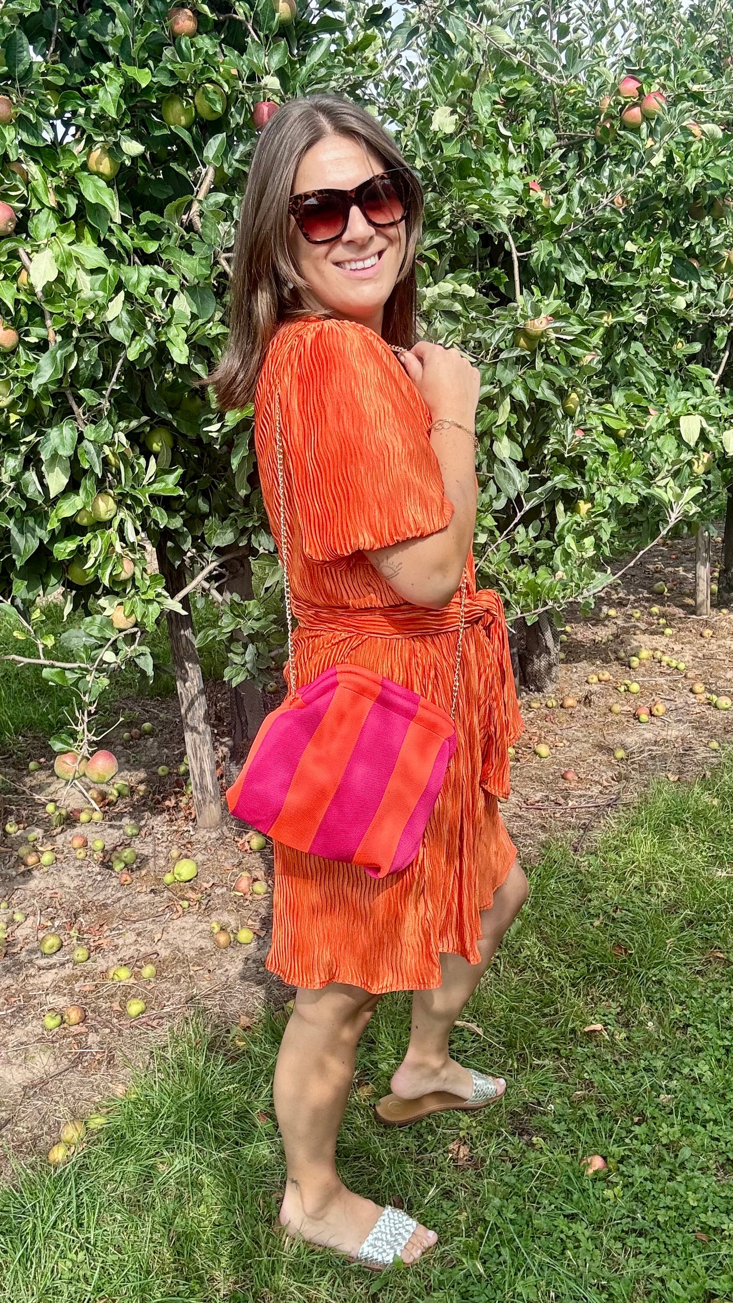 Bubble-orange dress
