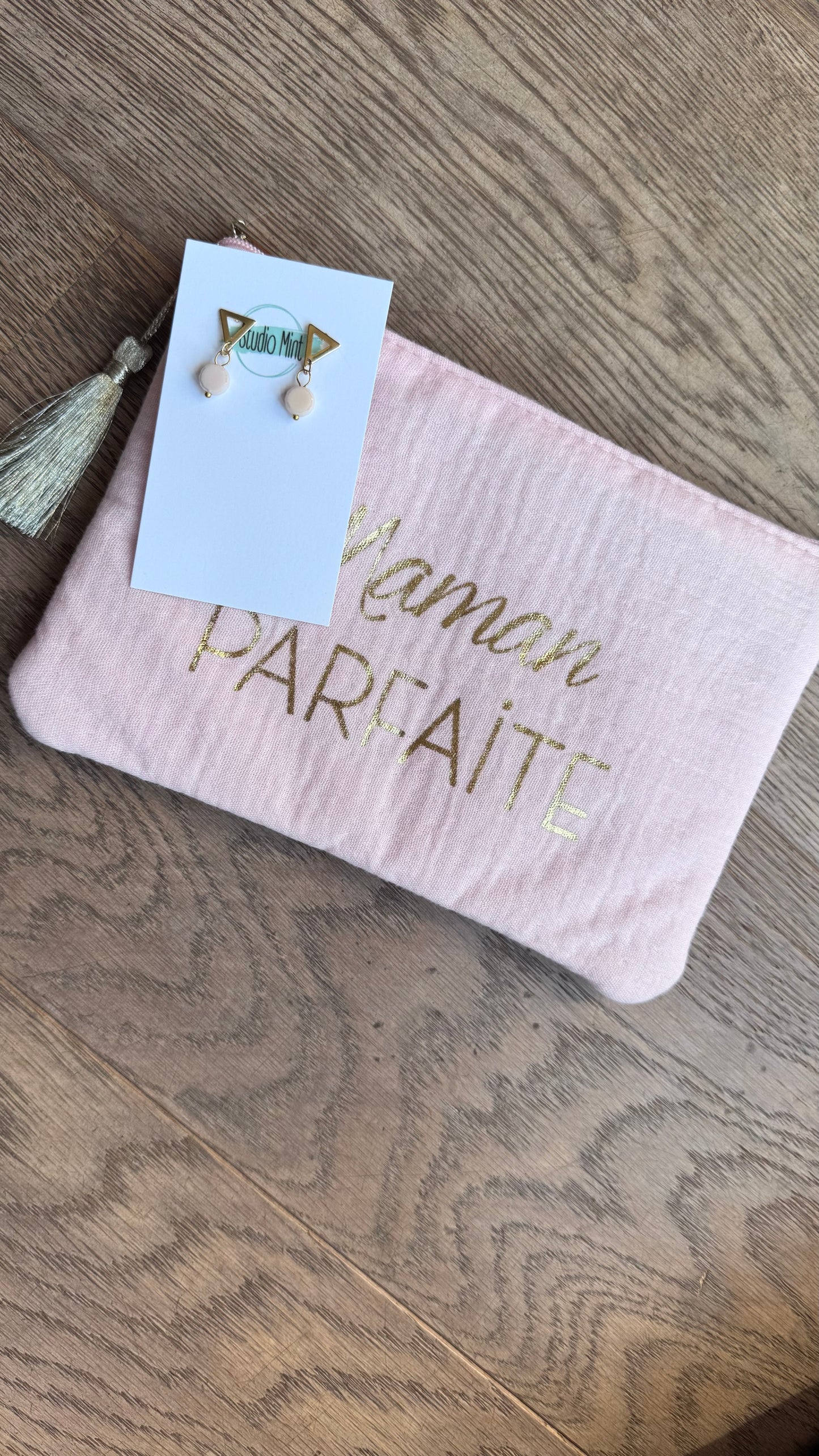 Make-up tasje "Maman parfaite" roze