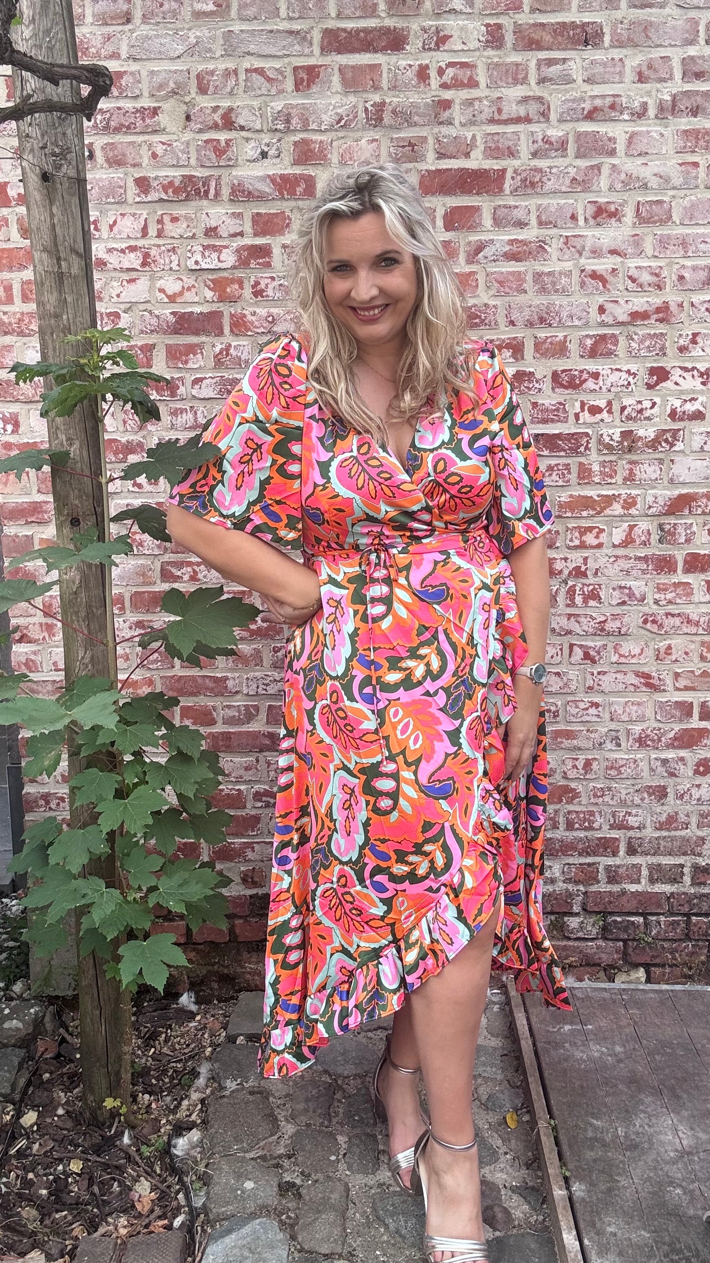 Rose tropical dress