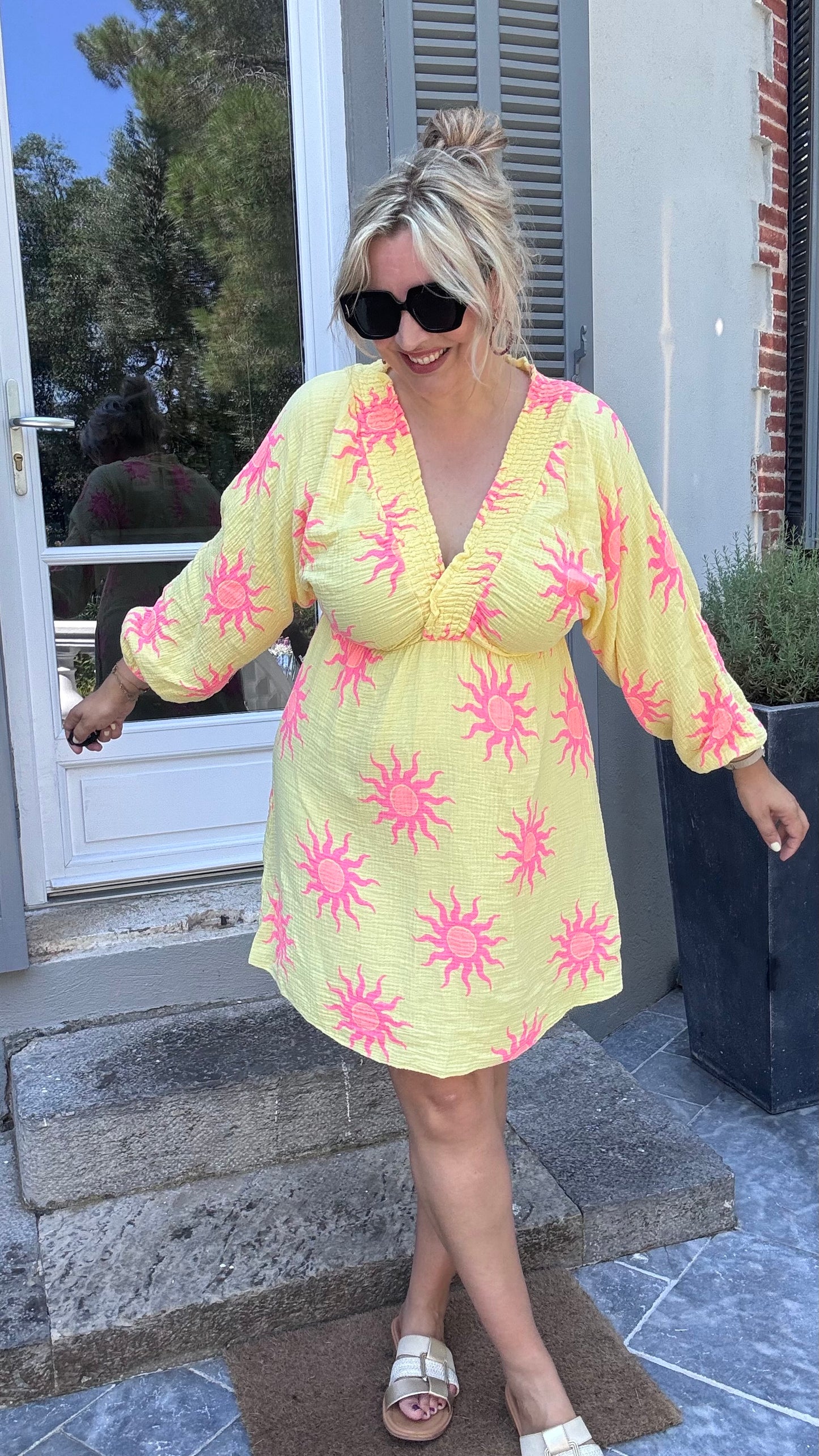 Fiesta dress geel