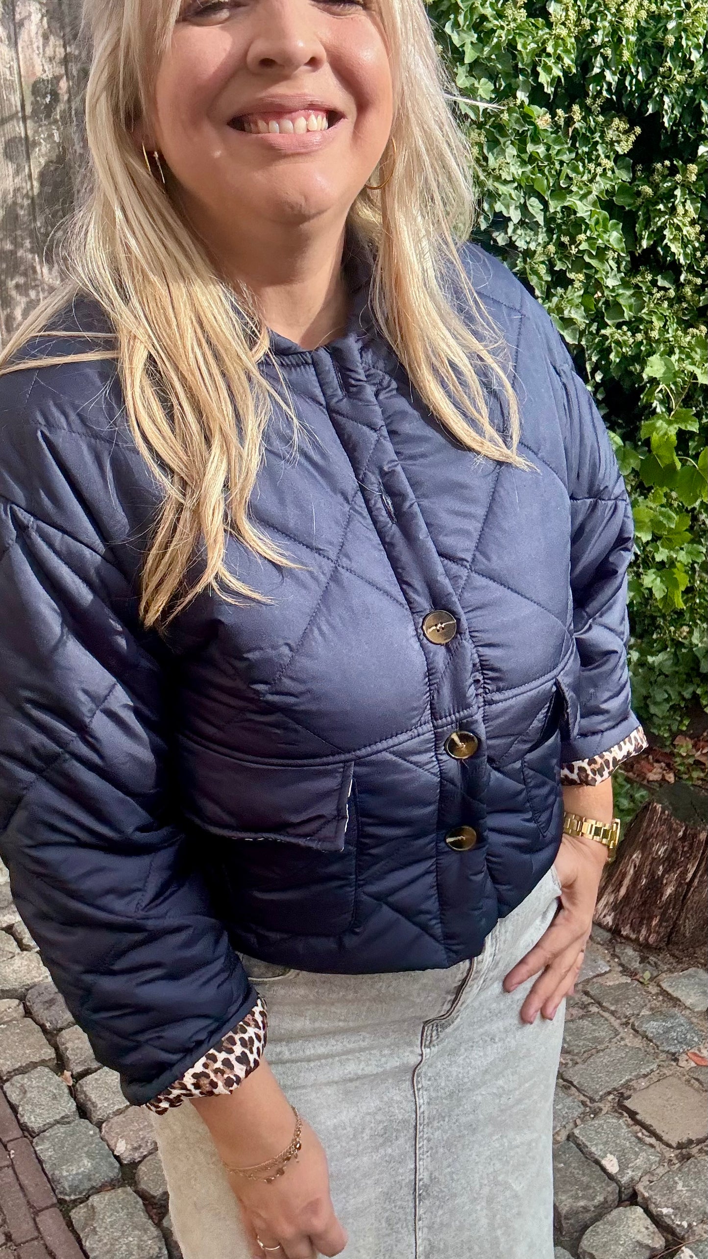 Urban leopard puffer - Donkerblauw