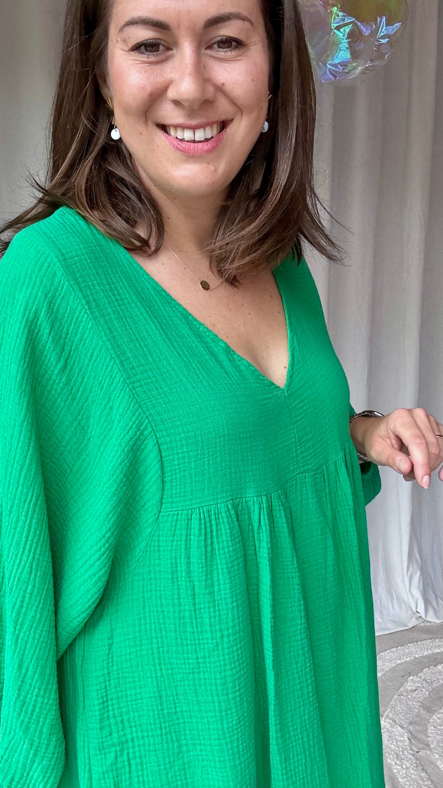 Sunset tetra dress groen