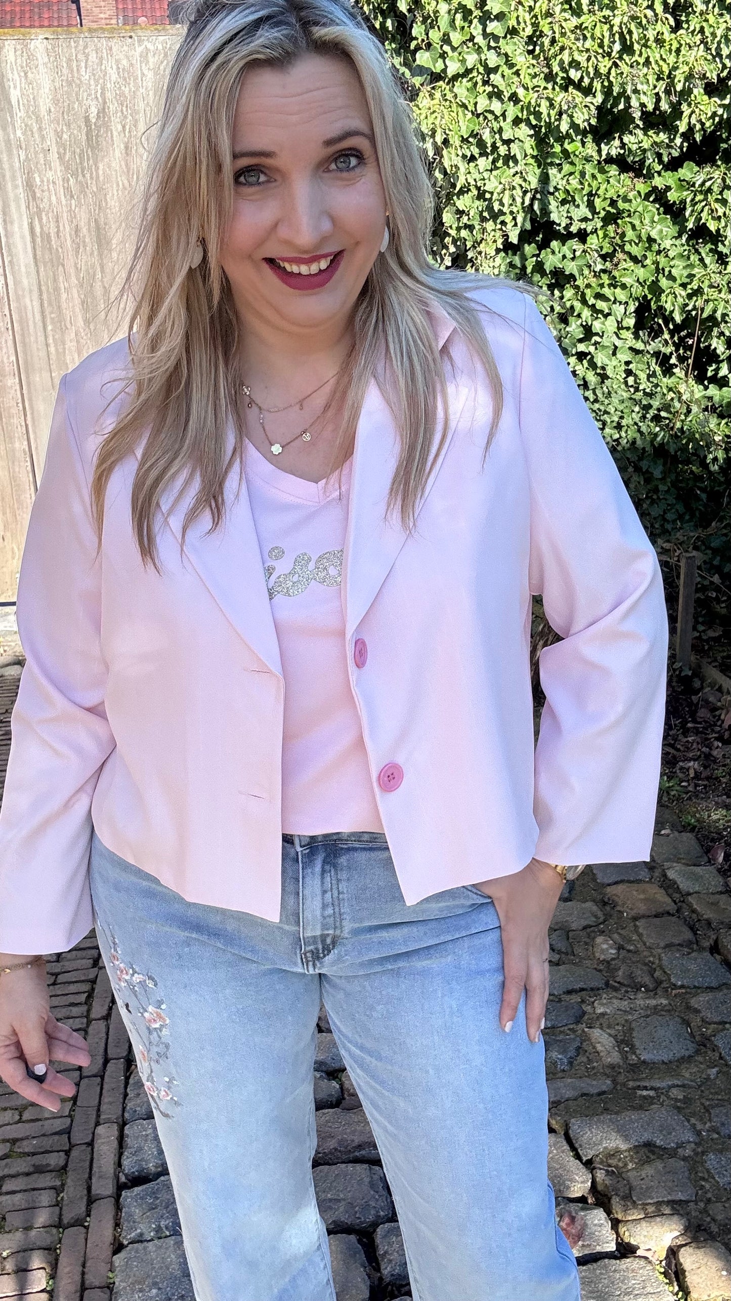 Boss blazer - Lichtroze