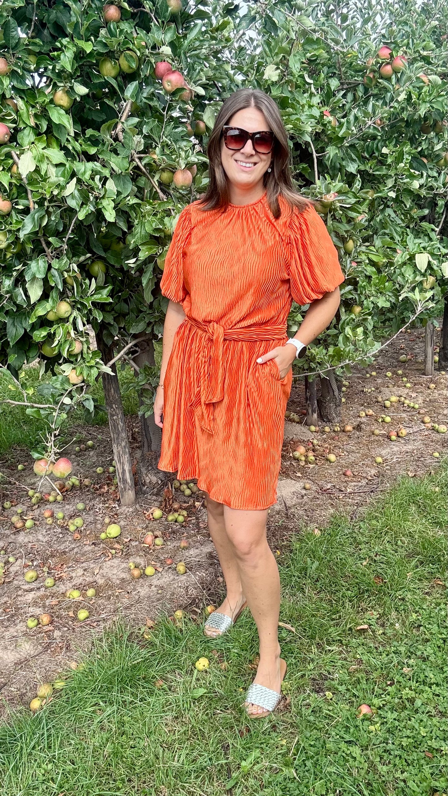 Bubble-orange dress