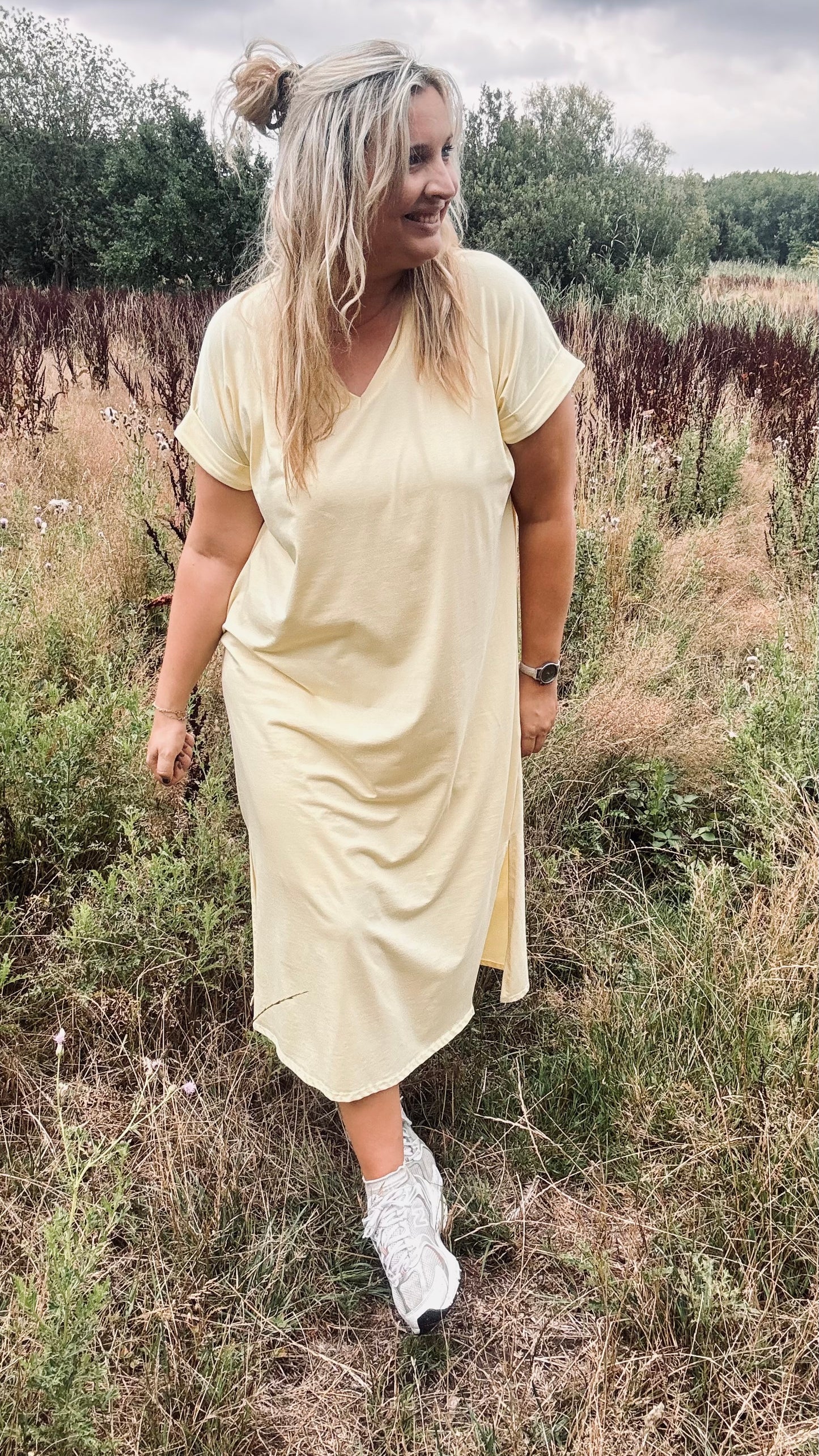 Essie shirtdress geel