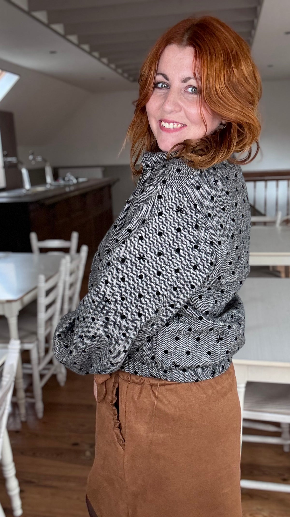 Bows & Dots vest - Zwart