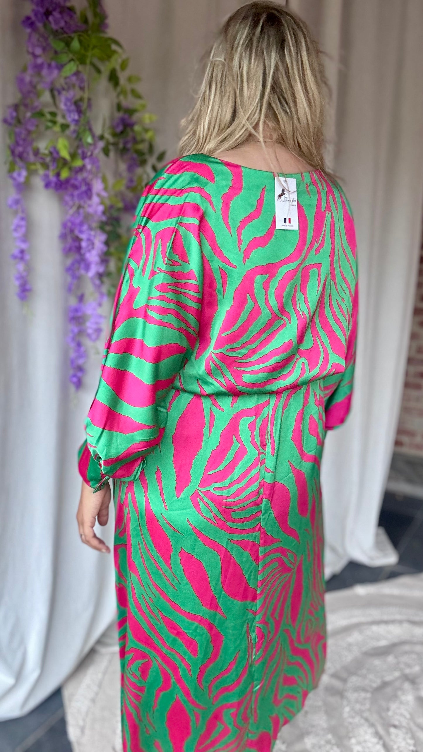 Bellini dress green/pink
