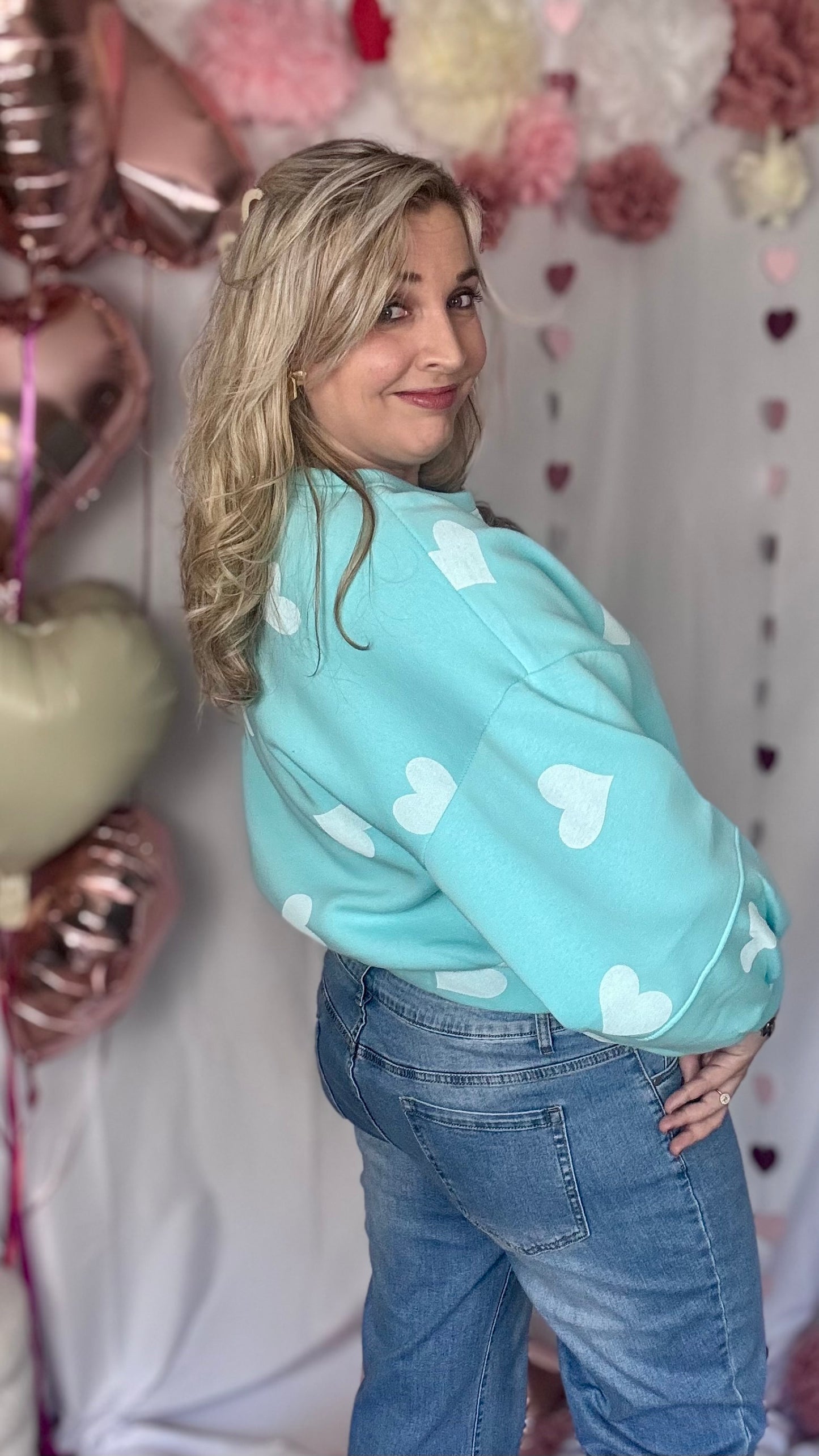 Cupid's cropped sweater blauw