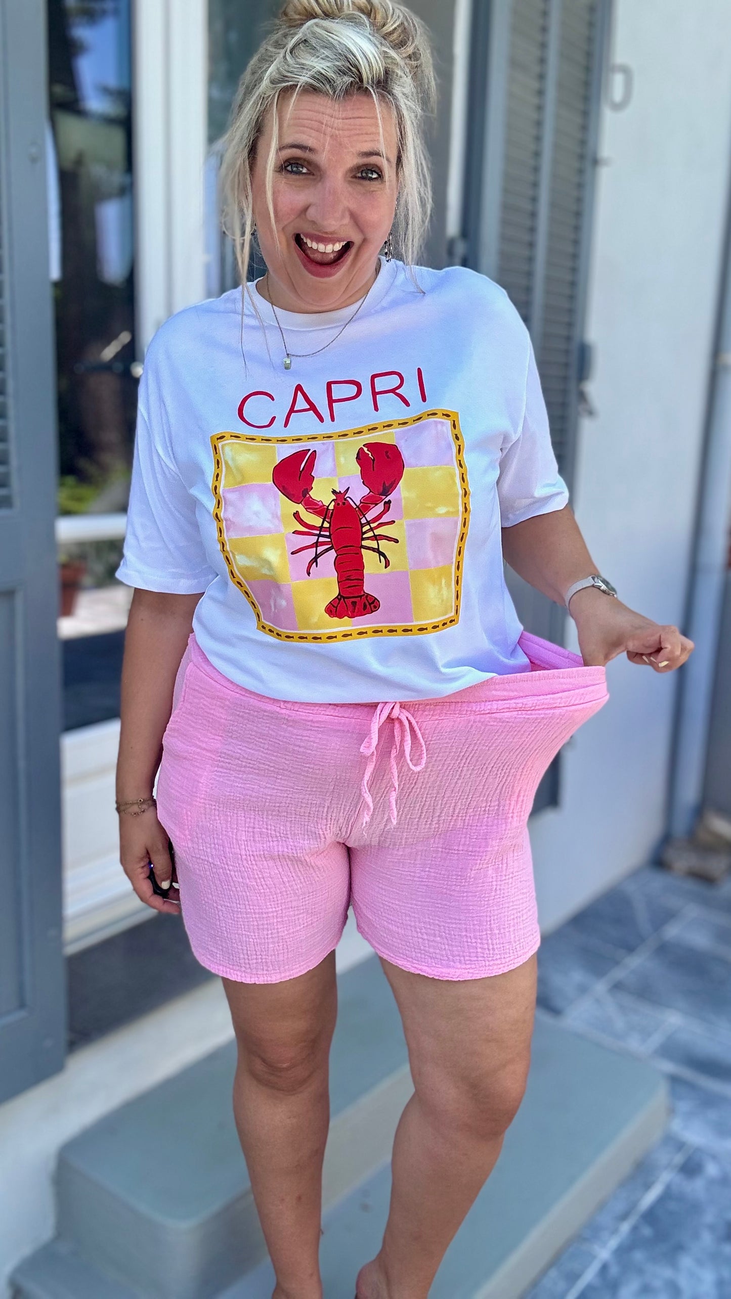 Tara short lichtroze