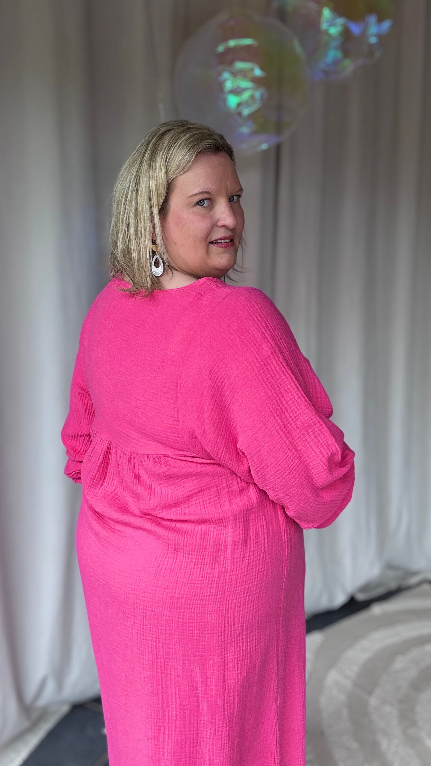 Sunset tetra dress roze