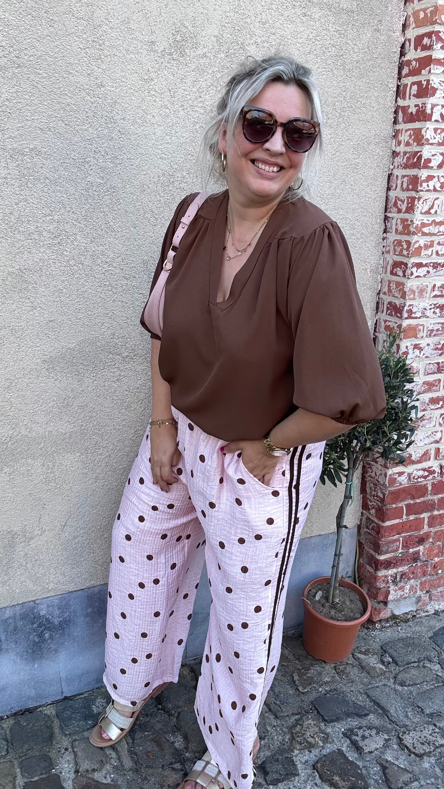 Dots broek - Roze