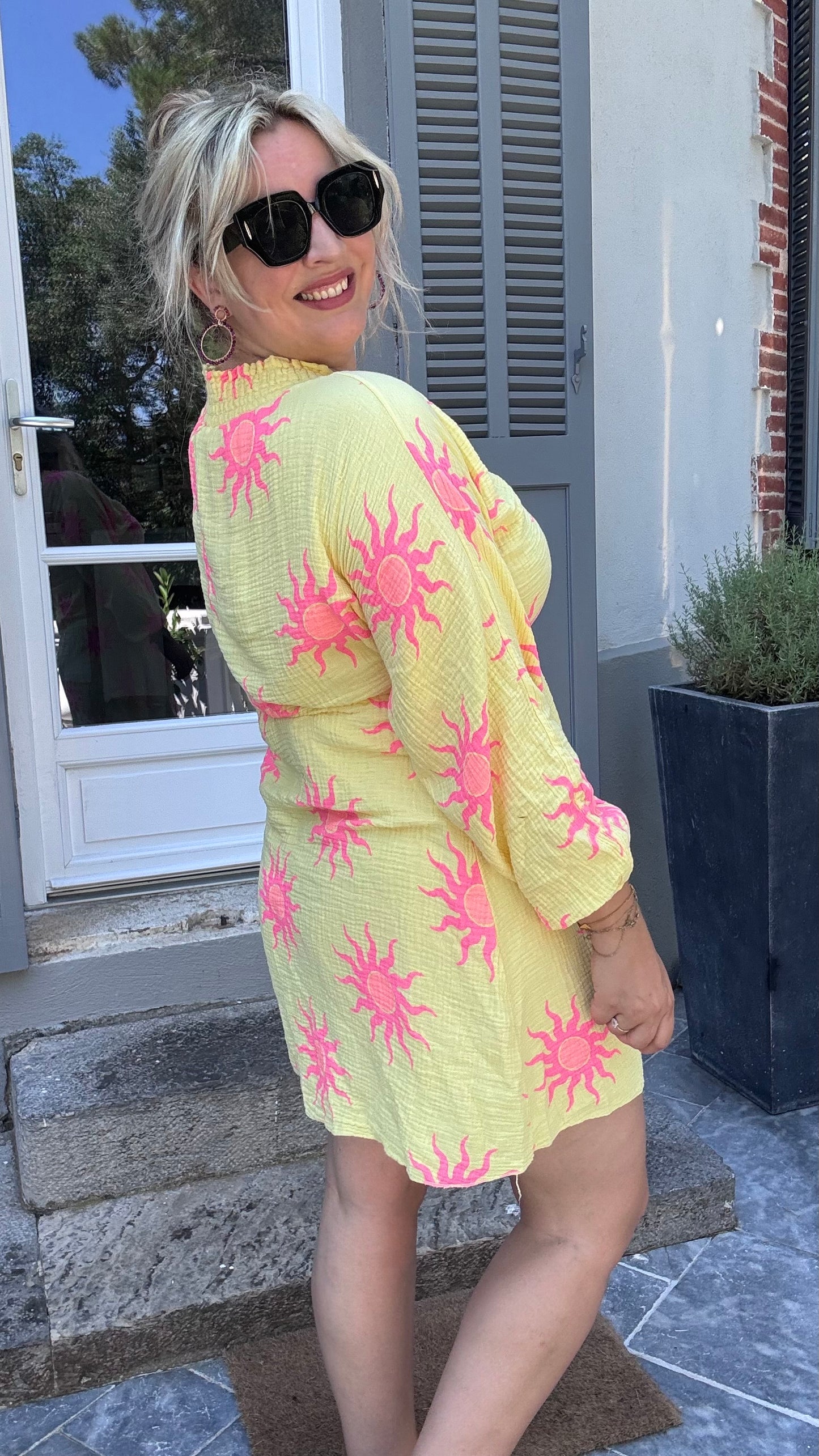 Fiesta dress geel