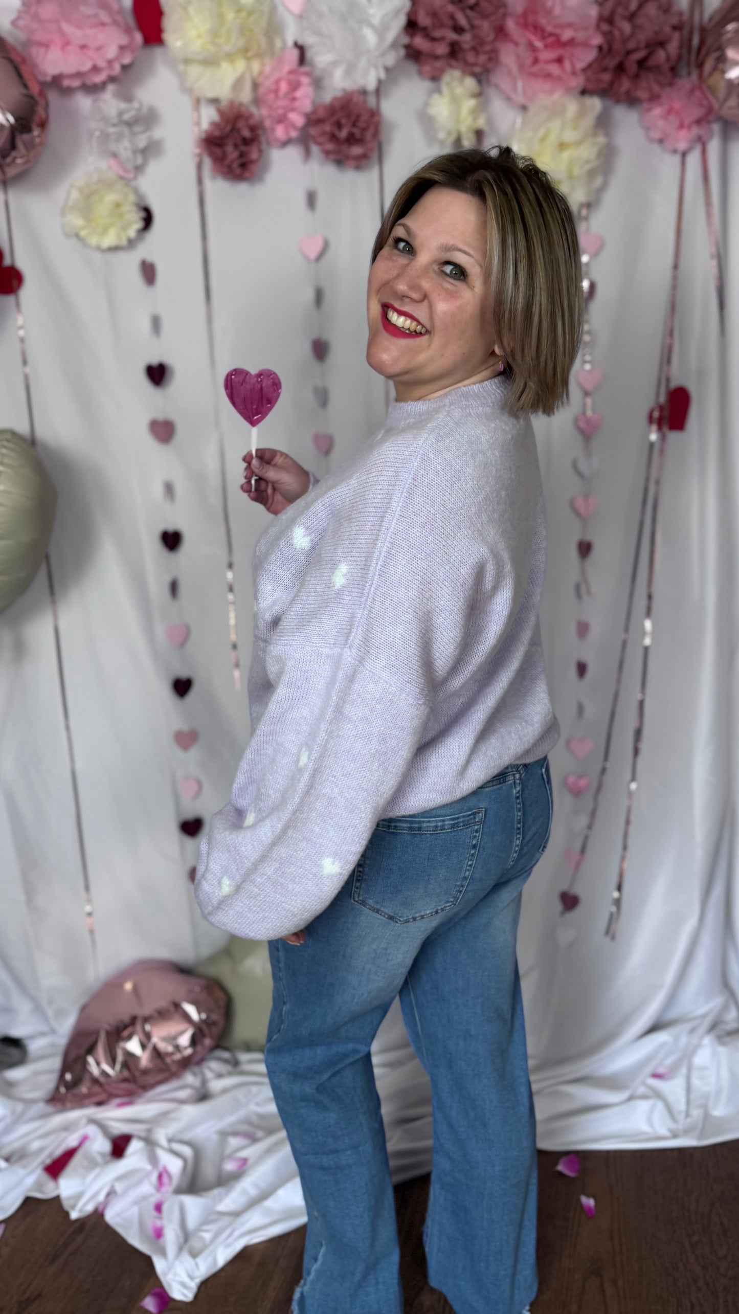 Pastel love trui lila