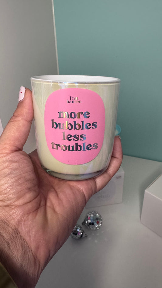 Geurkaars: MORE BUBBLES, LESS TROUBLES