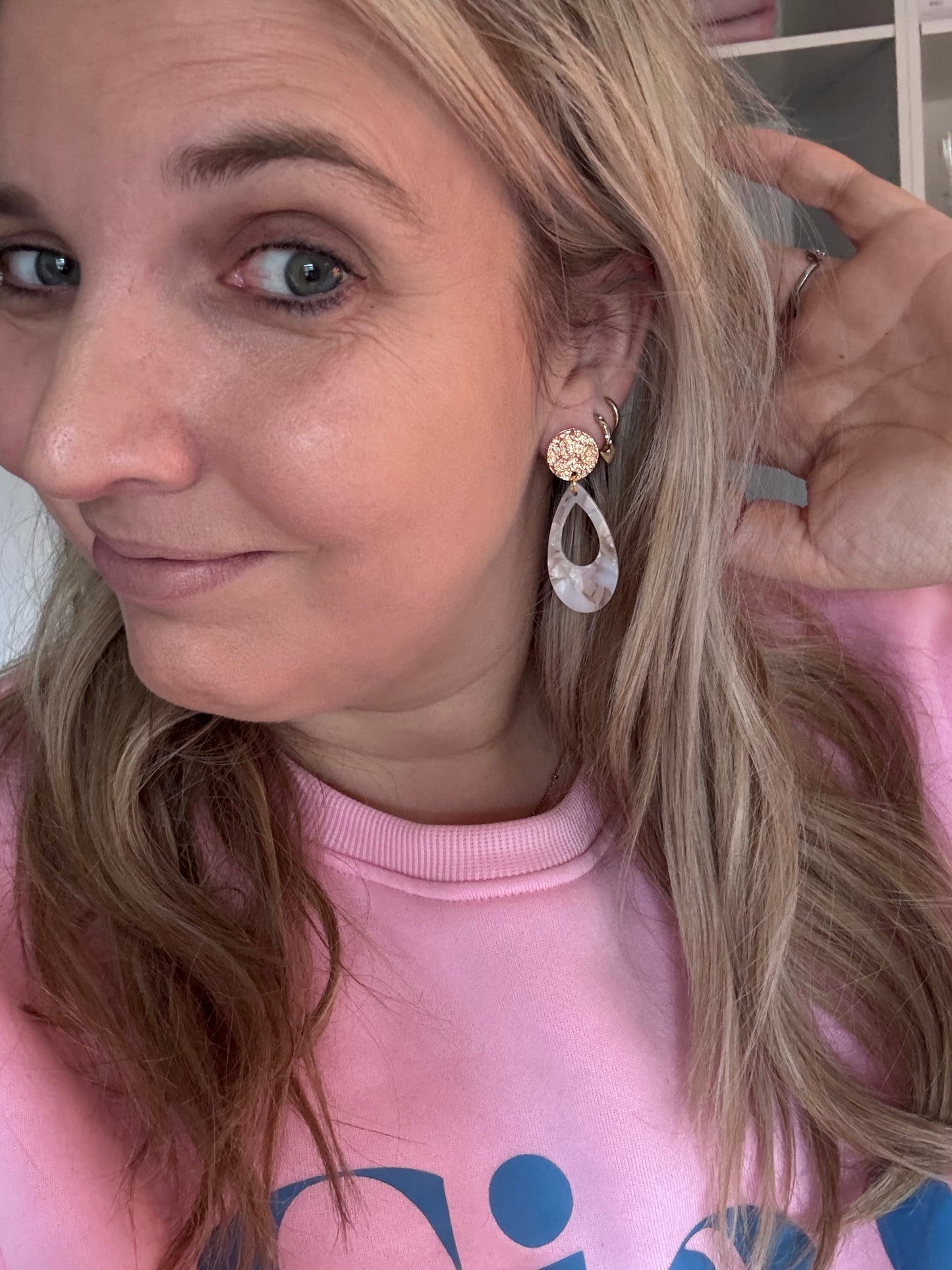 Marble mingle oorbellen