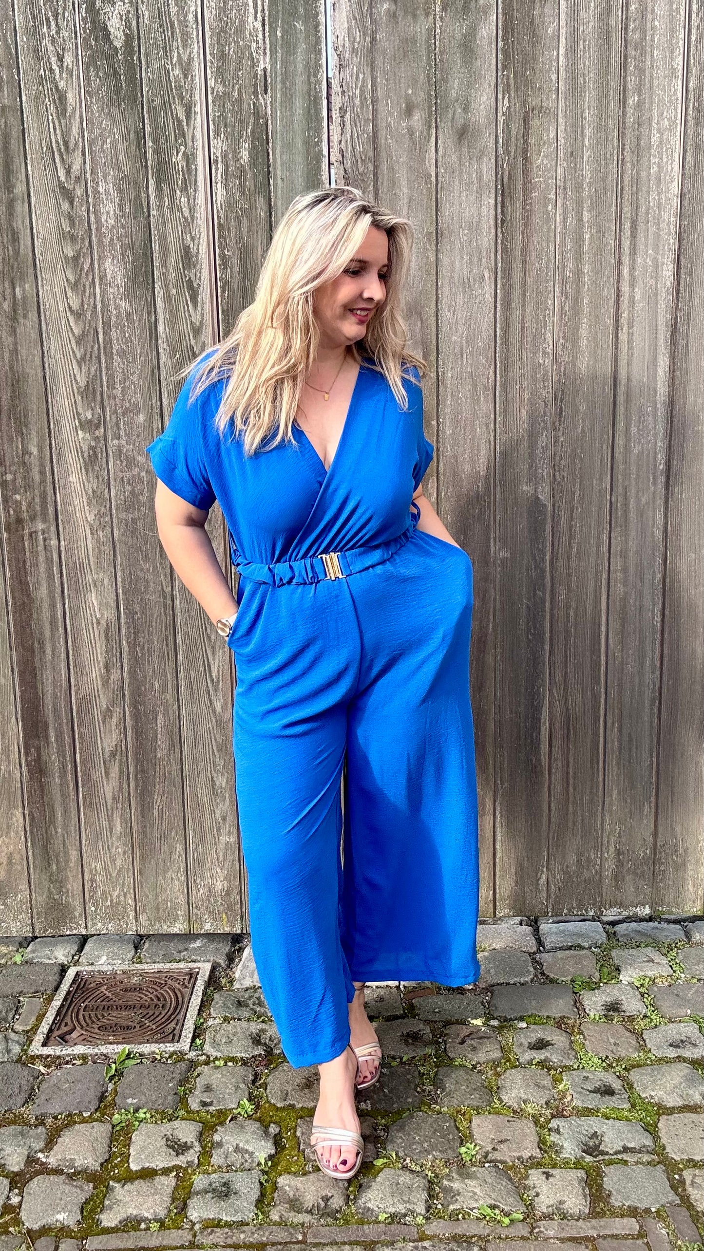 Nina jumpsuit kobaltblauw