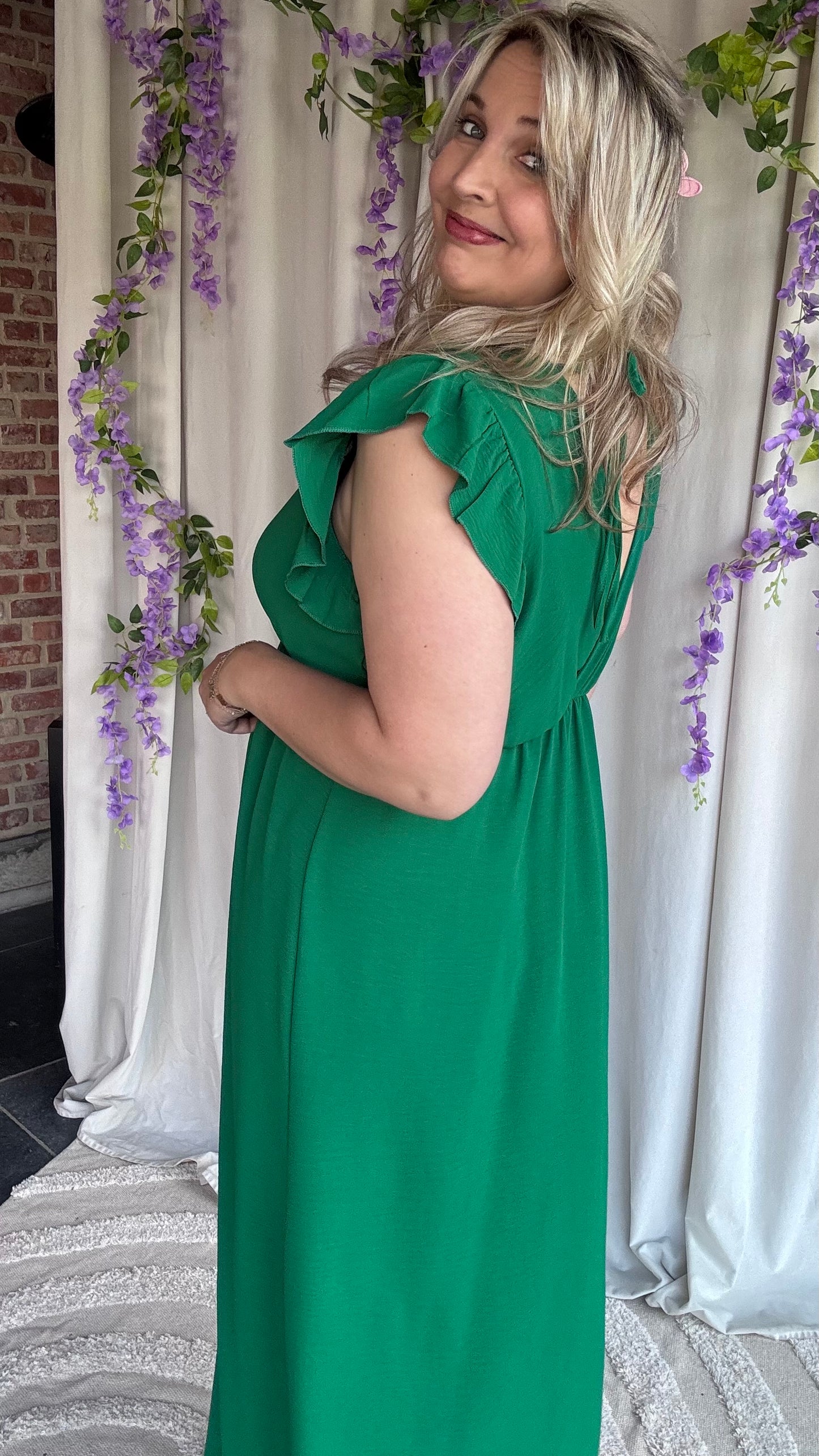 Lush dress donkergroen