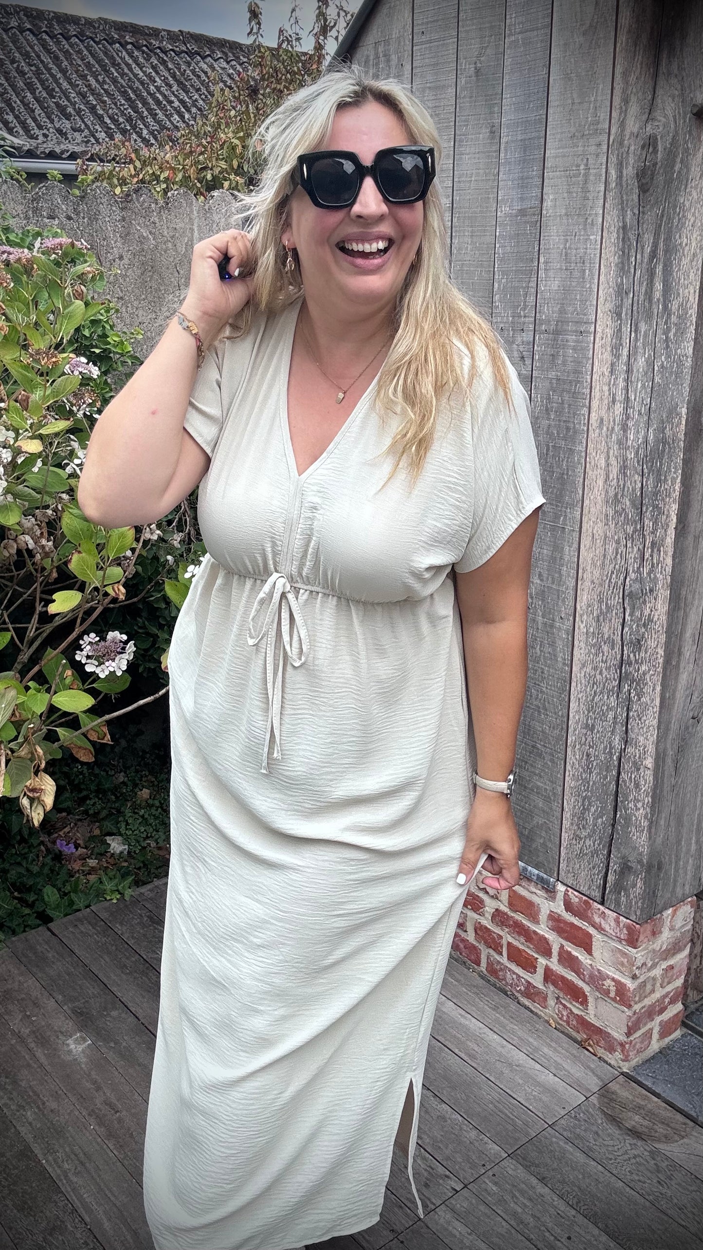 Laurie jurk beige