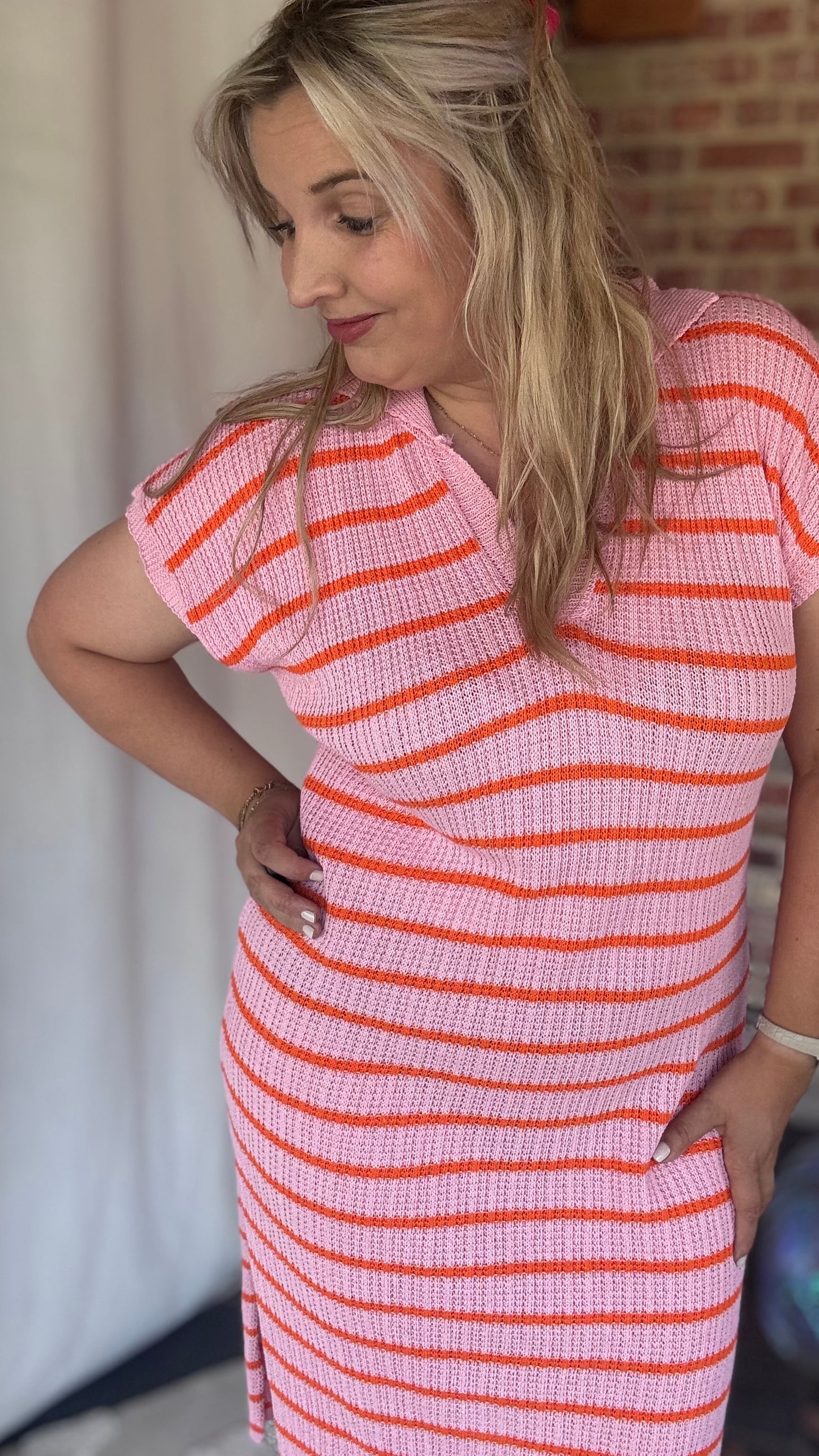 Coastal crochet roze