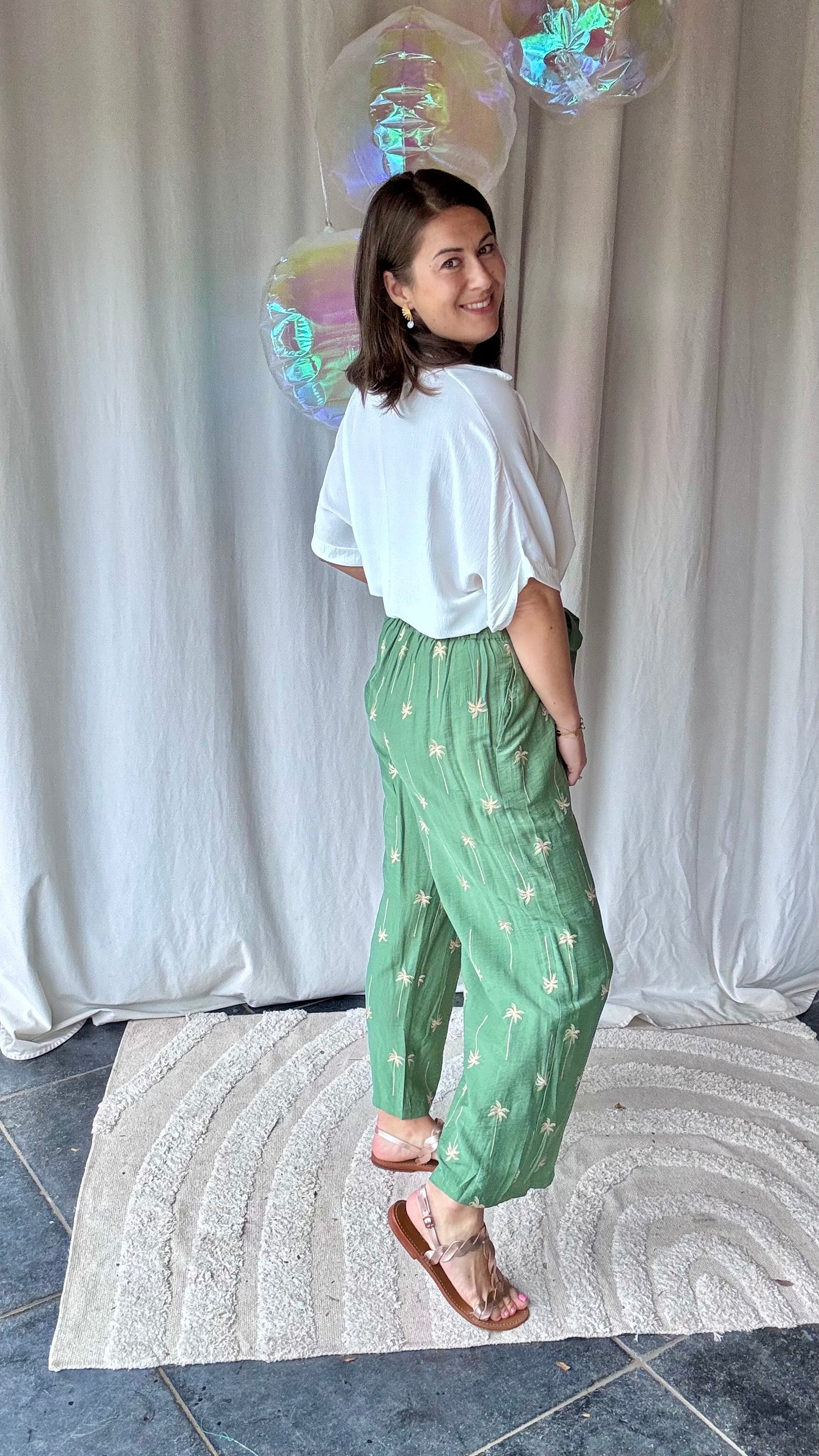 Palmtree pants groen