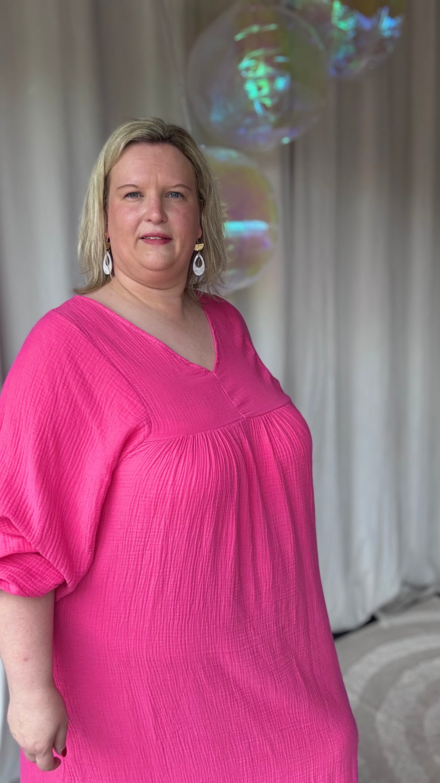 Sunset tetra dress roze