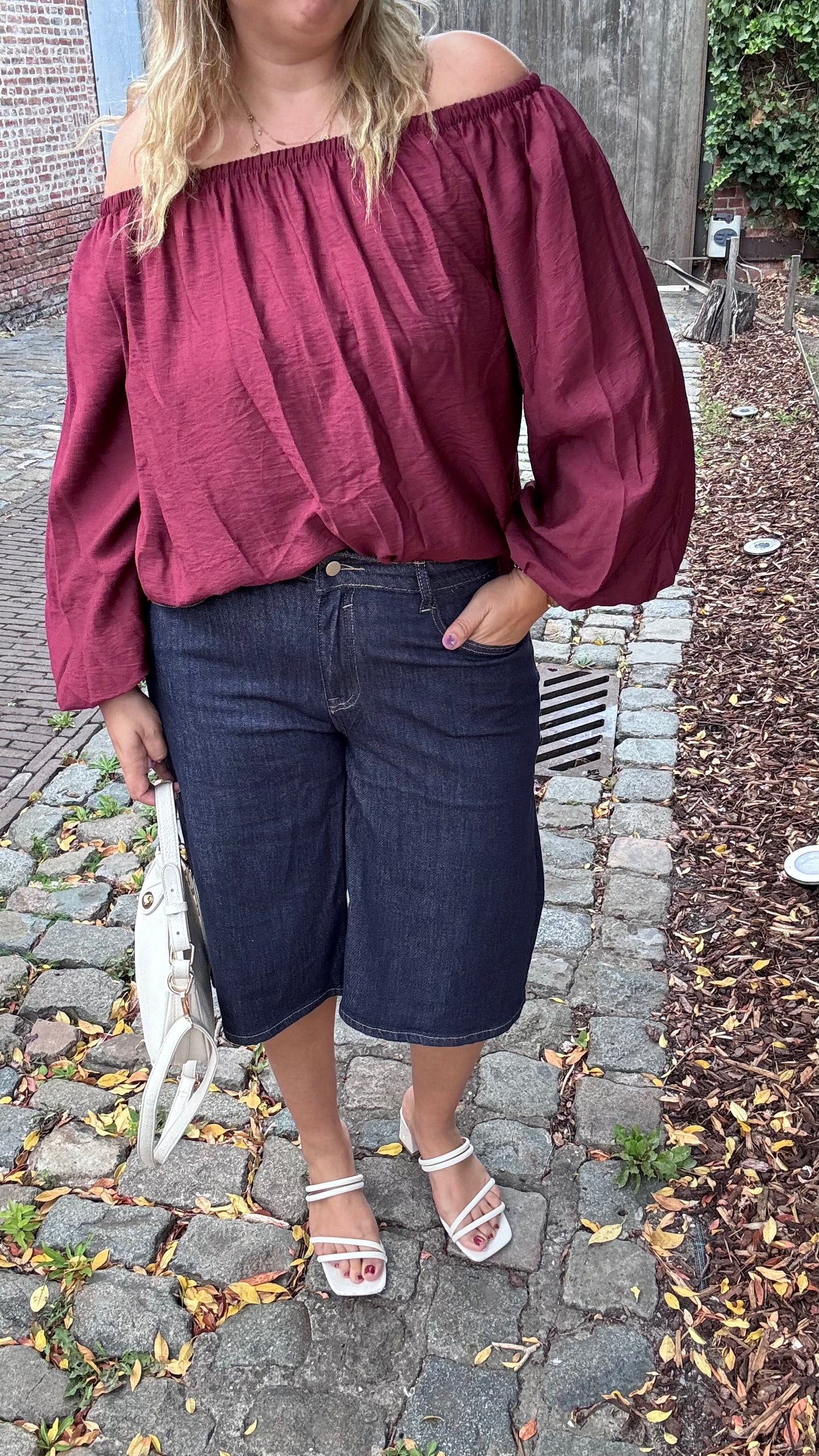 Blue denim jorts