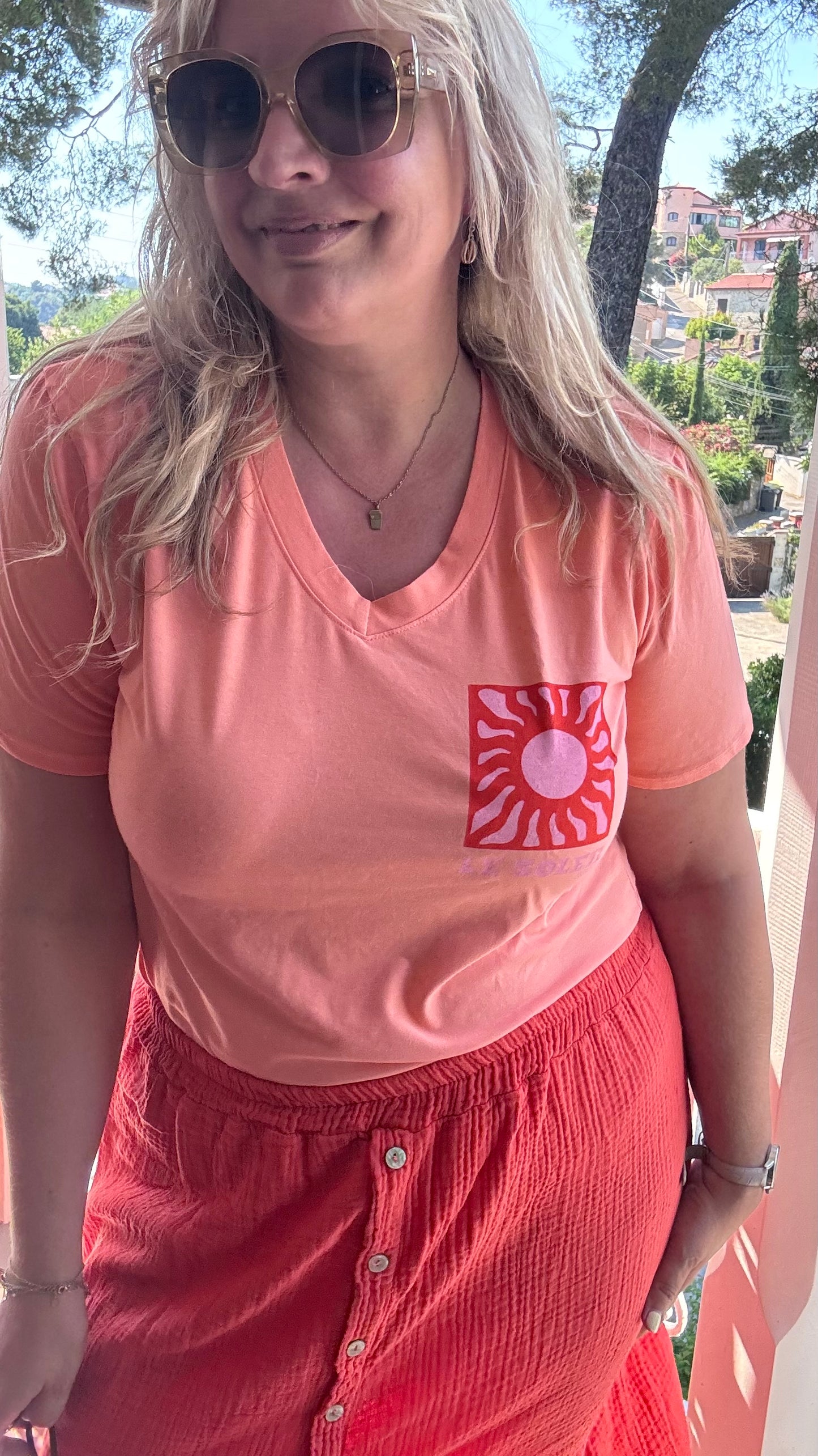 Soleil shirt peach