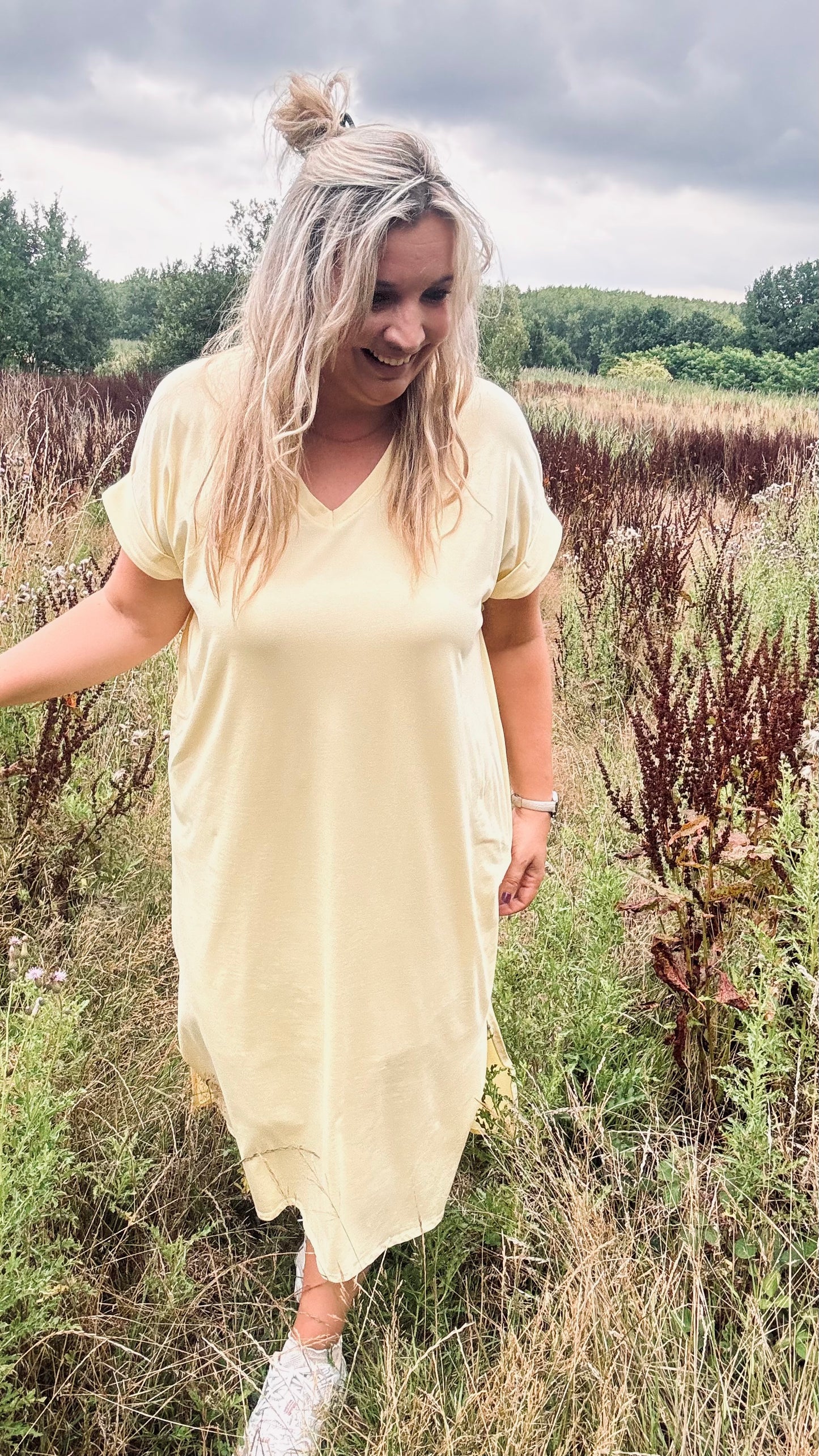 Essie shirtdress geel