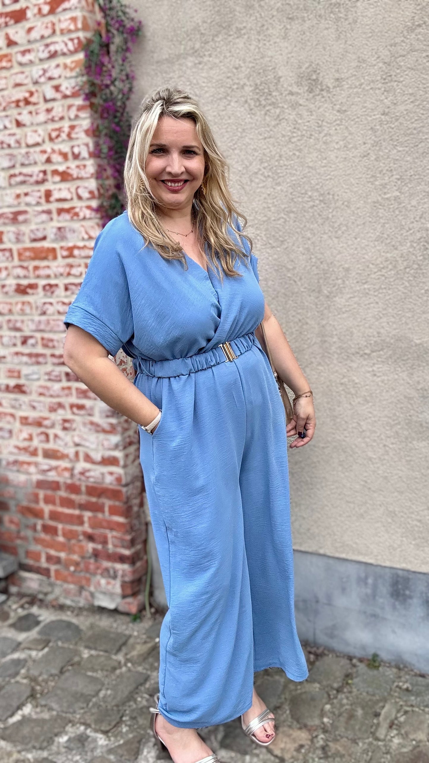 Nina jumpsuit zachtblauw