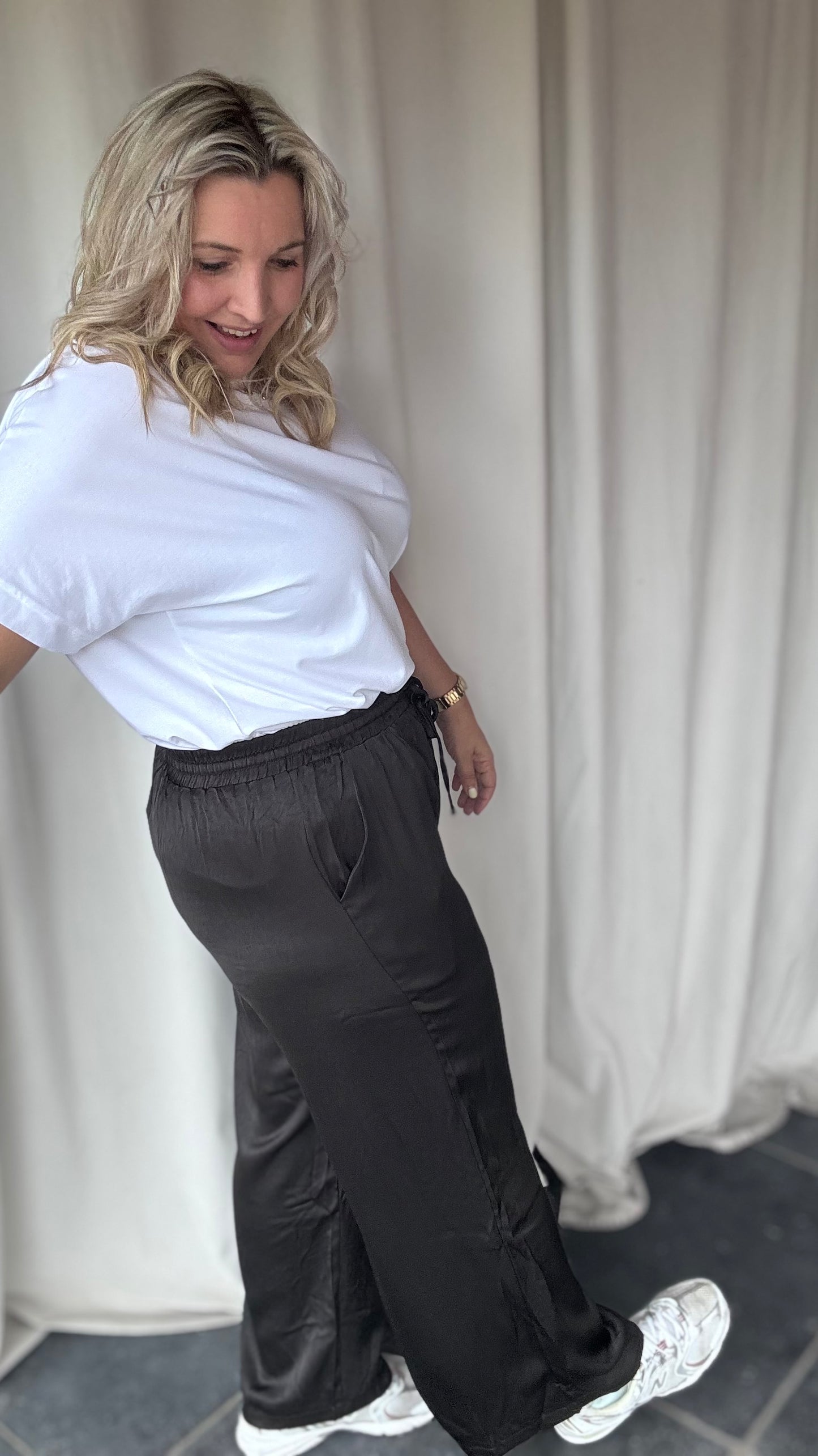 Satin broek - Zwart