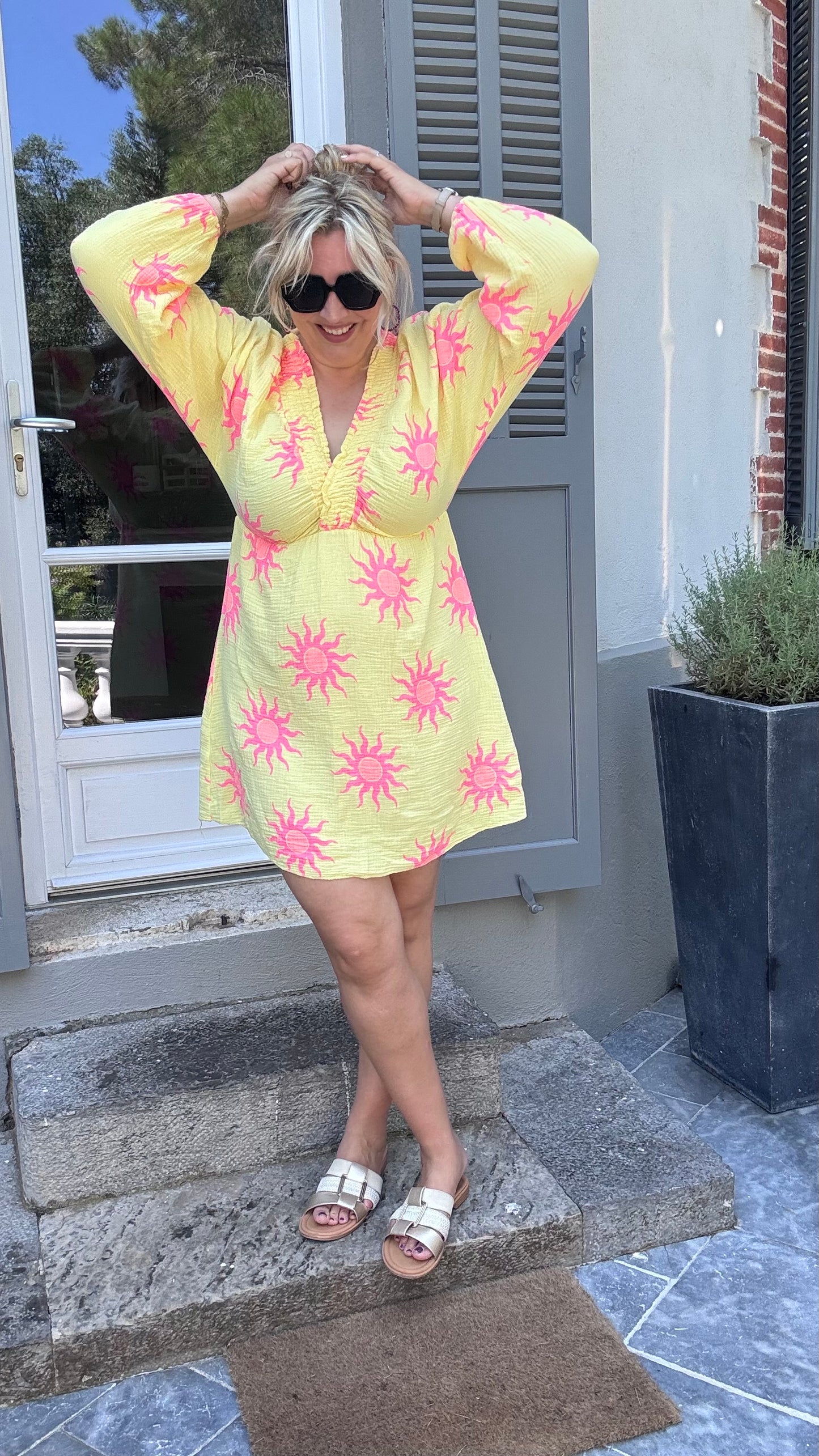 Fiesta dress geel