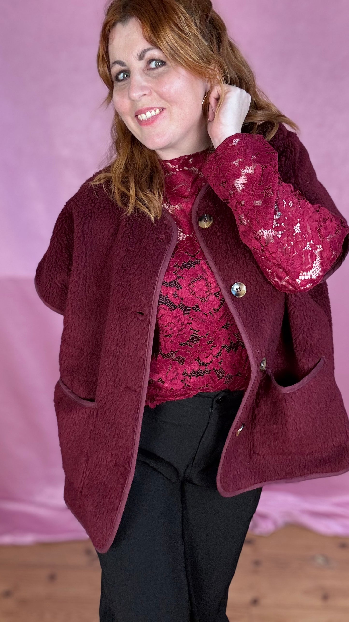 Fleur lace blouse - Bordeaux