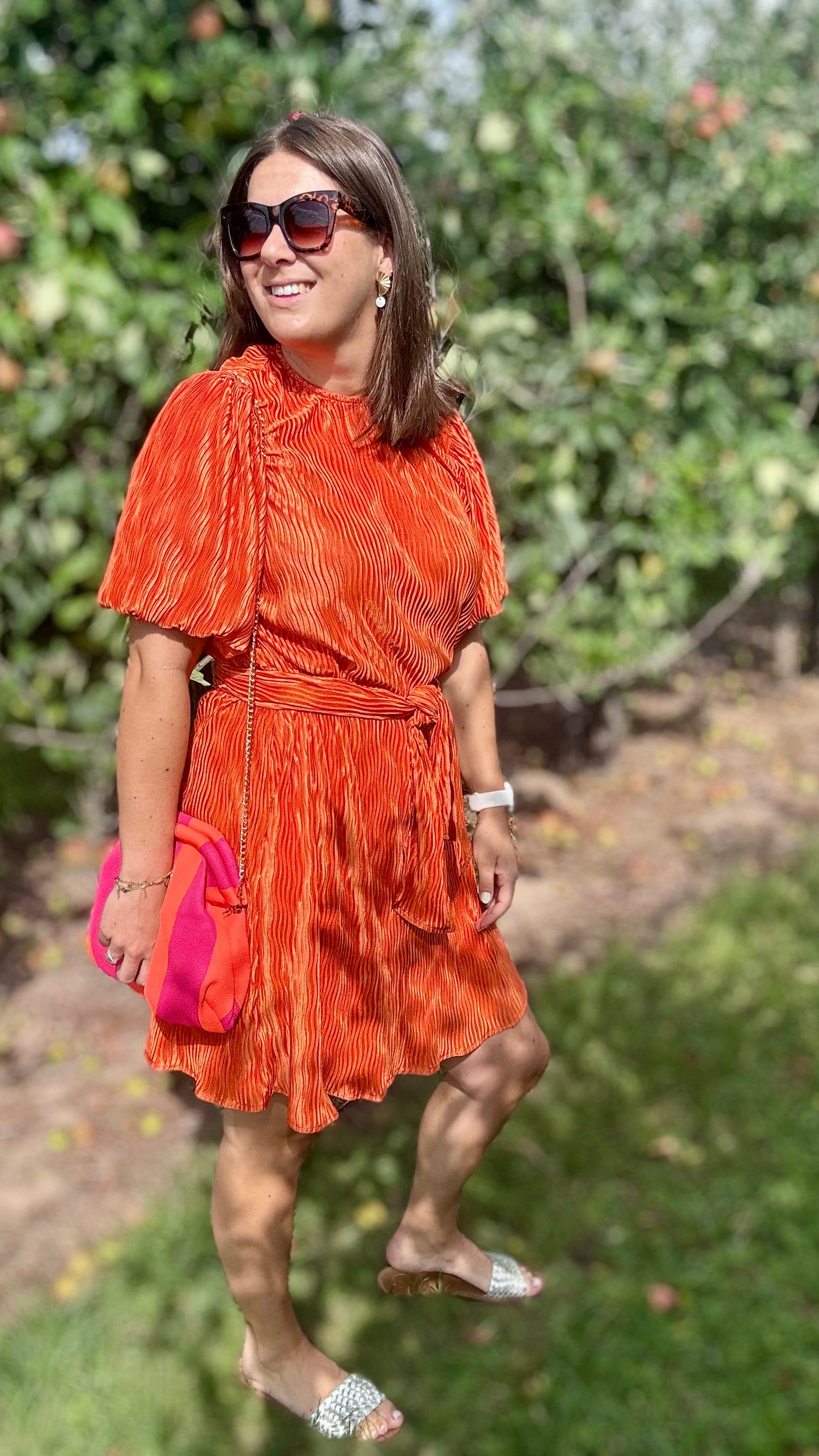Bubble-orange dress