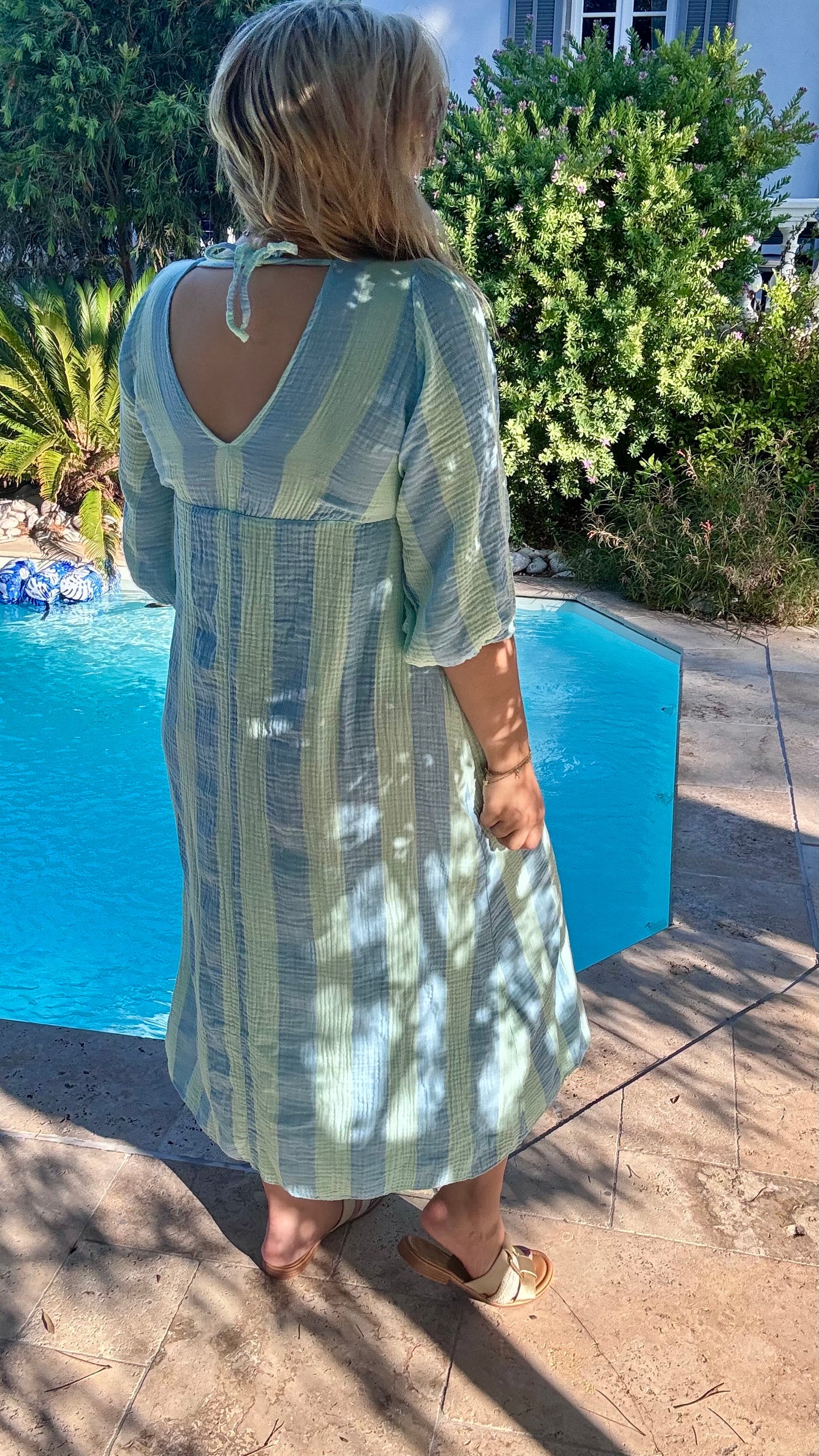 Golden hour dress blauw