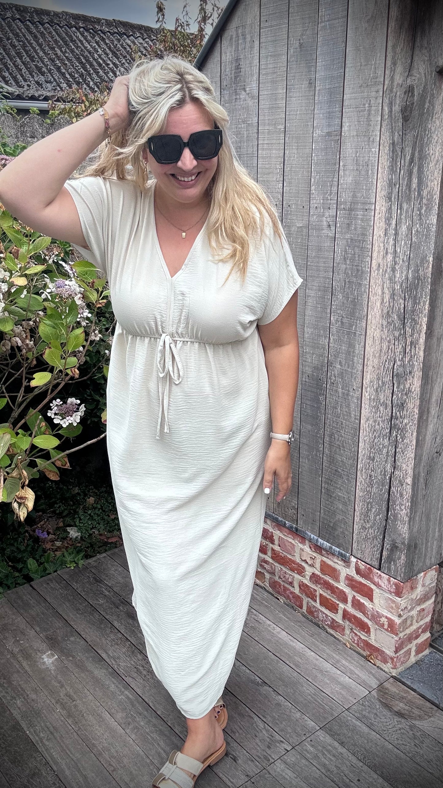 Laurie jurk beige