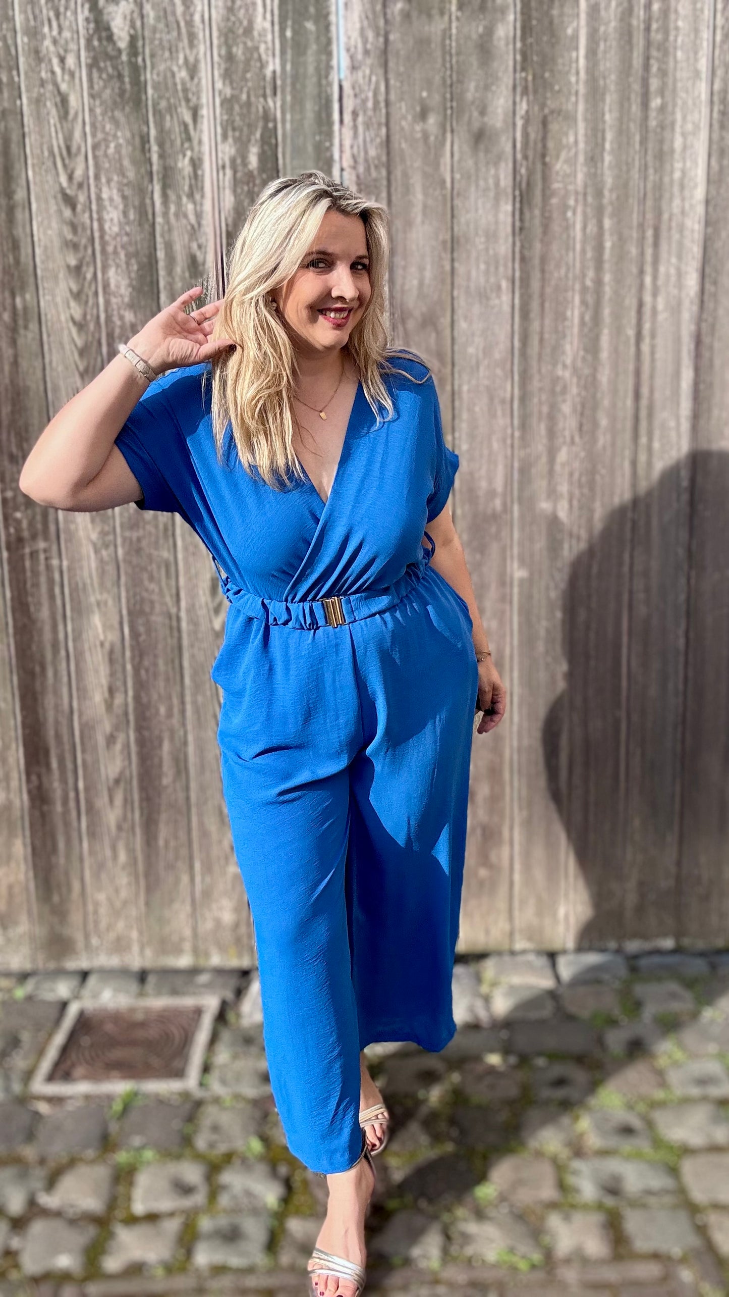 Nina jumpsuit kobaltblauw