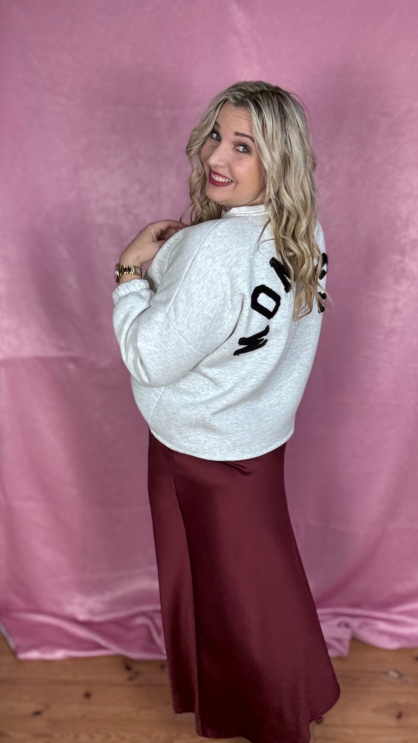 Silky muse rok - Wijnrood