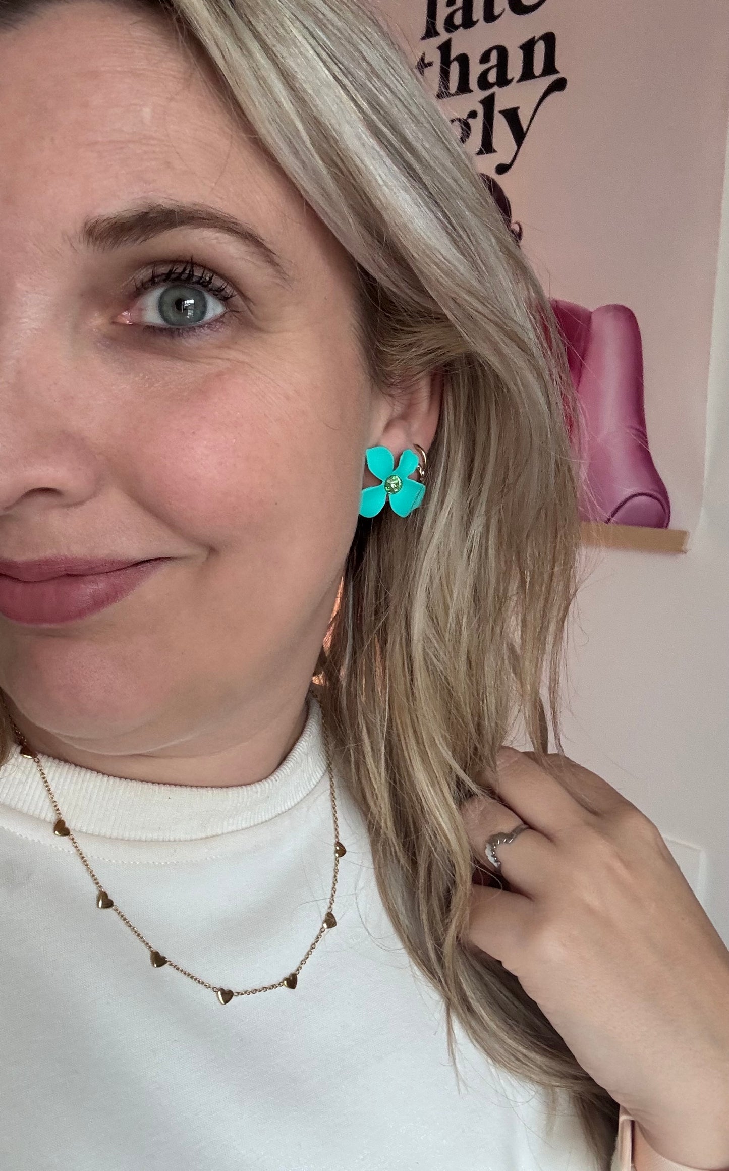 summerflower oorbellen groen