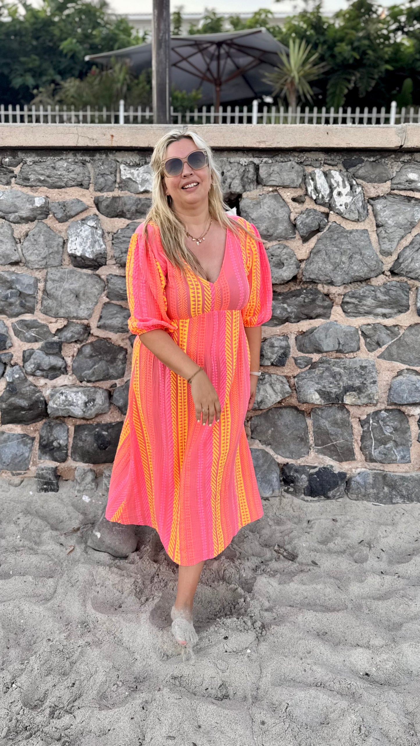 Golden hour dress bohemian koraal