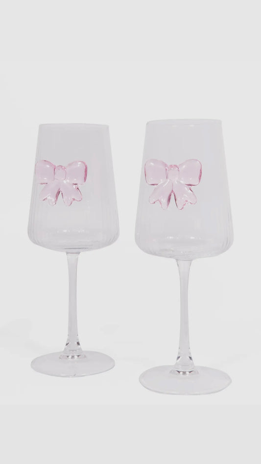 Bows ‘n drinks - Set van 2 glazen