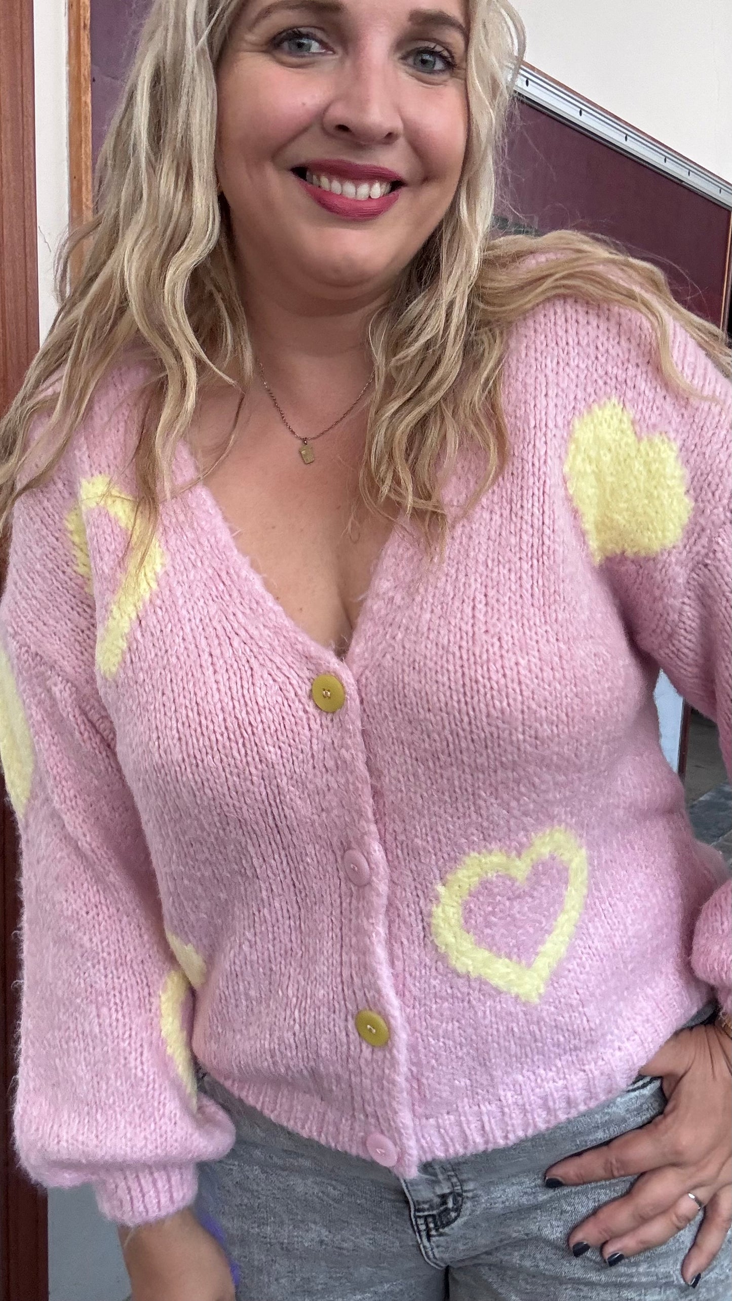 Love cardigan - roze