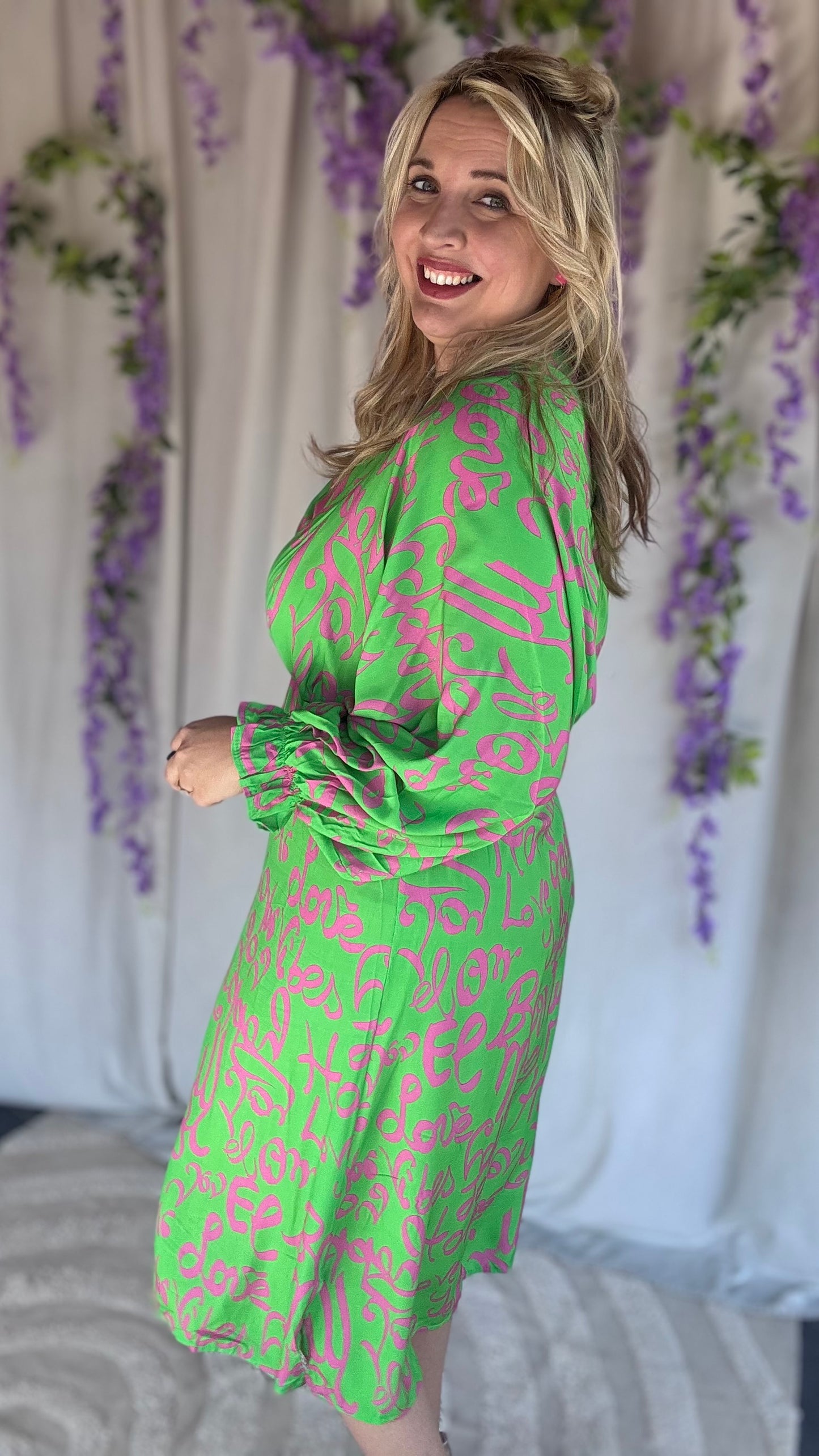 Speak your mind dress groen